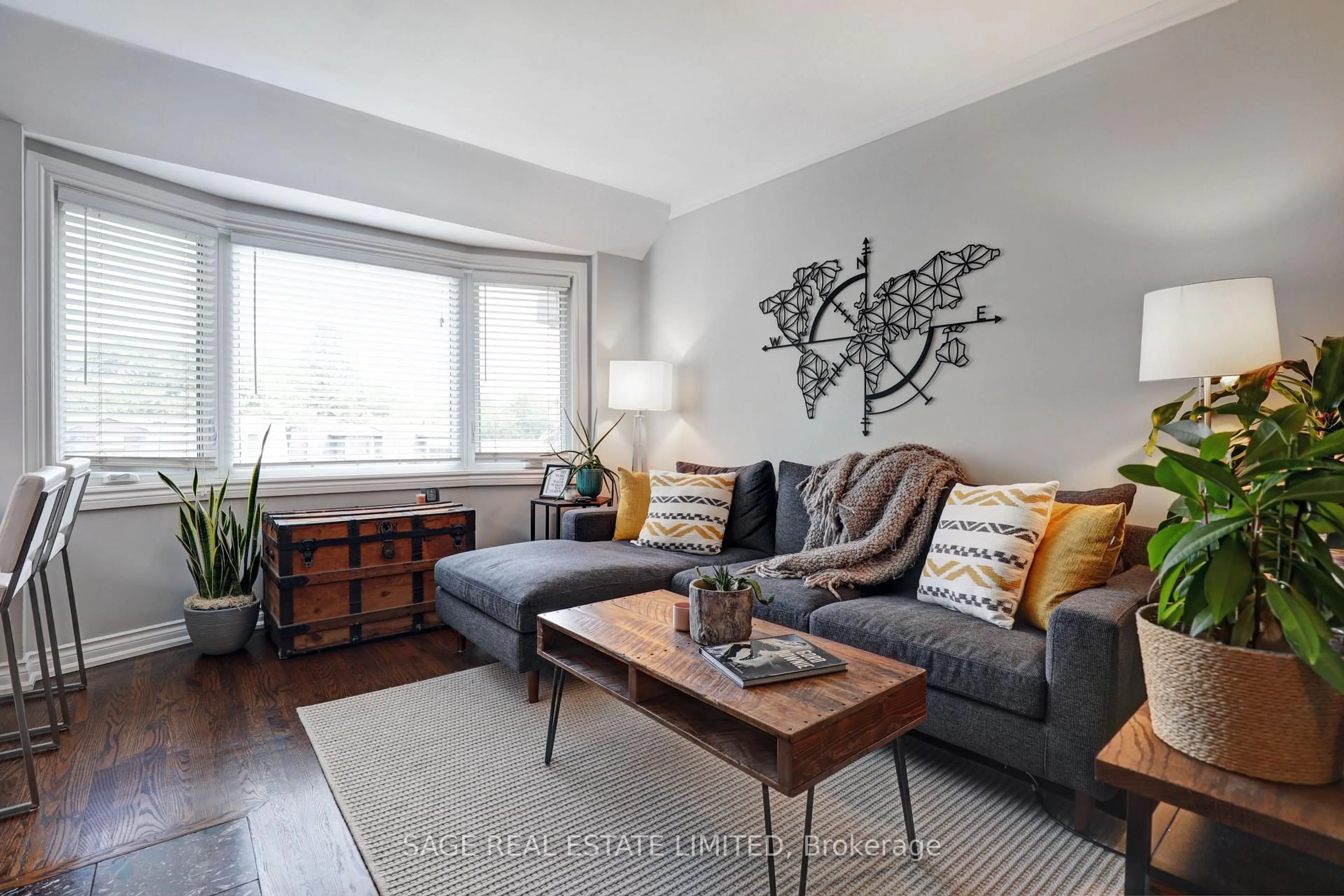 Living room with furniture, wood/laminate floor for 60 Kippendavie Ave #301, Toronto Ontario M4L 3R5
