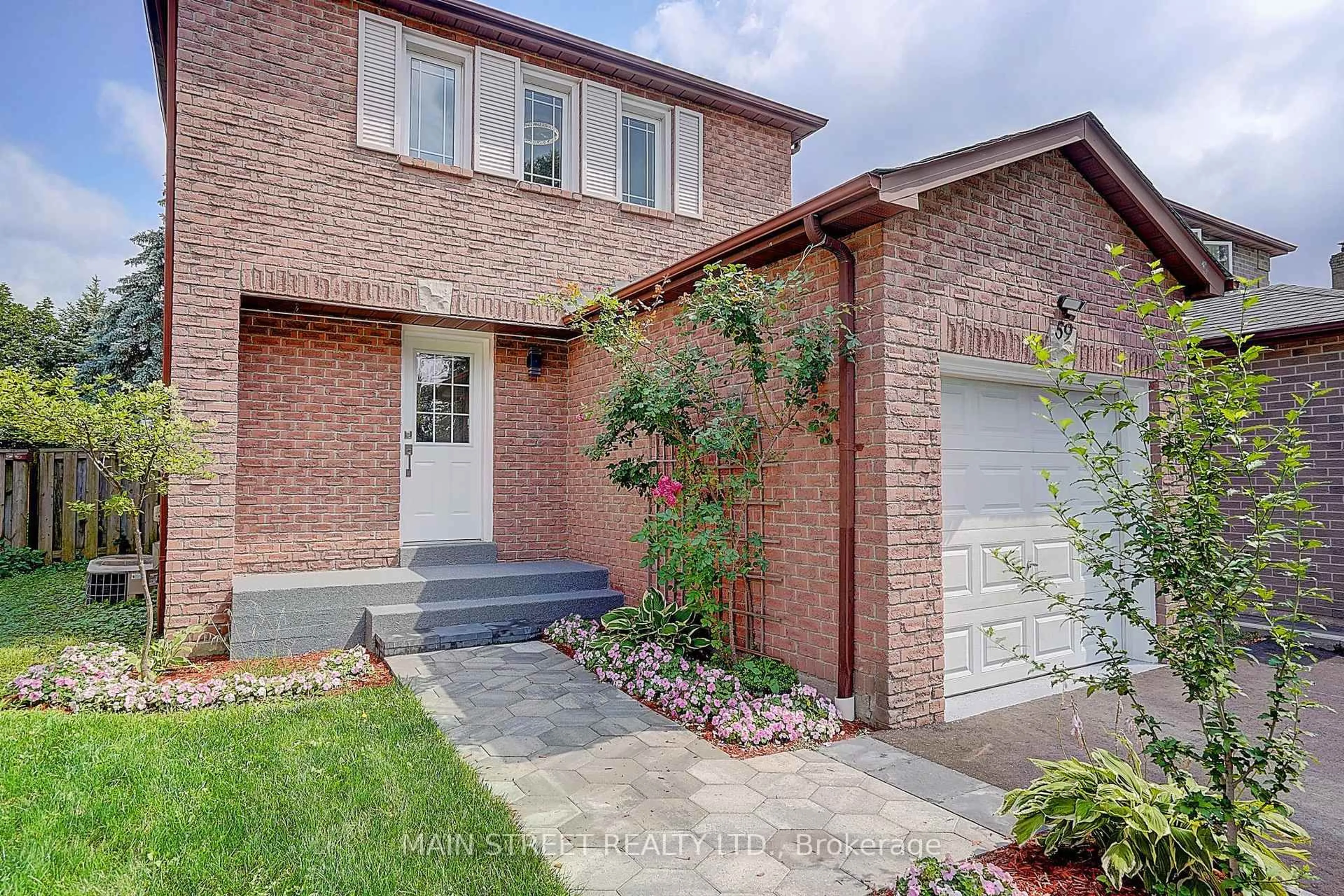 Home with brick exterior material, street for 59 Stockbridge Cres, Ajax Ontario L1T 2G8