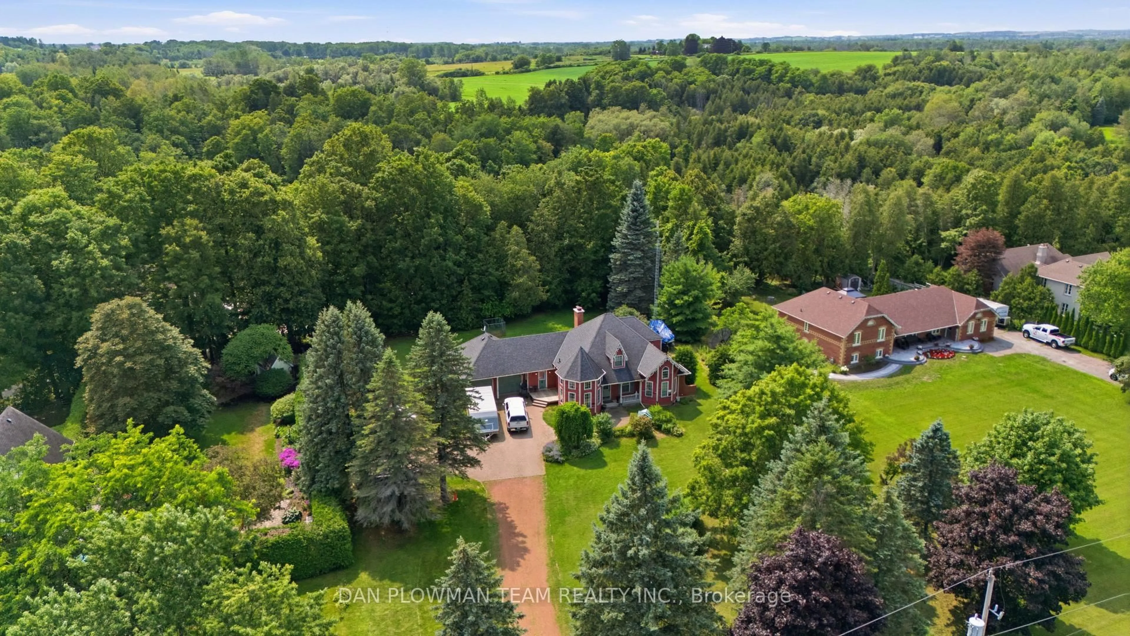 A pic from outside/outdoor area/front of a property/back of a property/a pic from drone, forest/trees view for 3310 Old Scugog Rd, Clarington Ontario L1C 4H3
