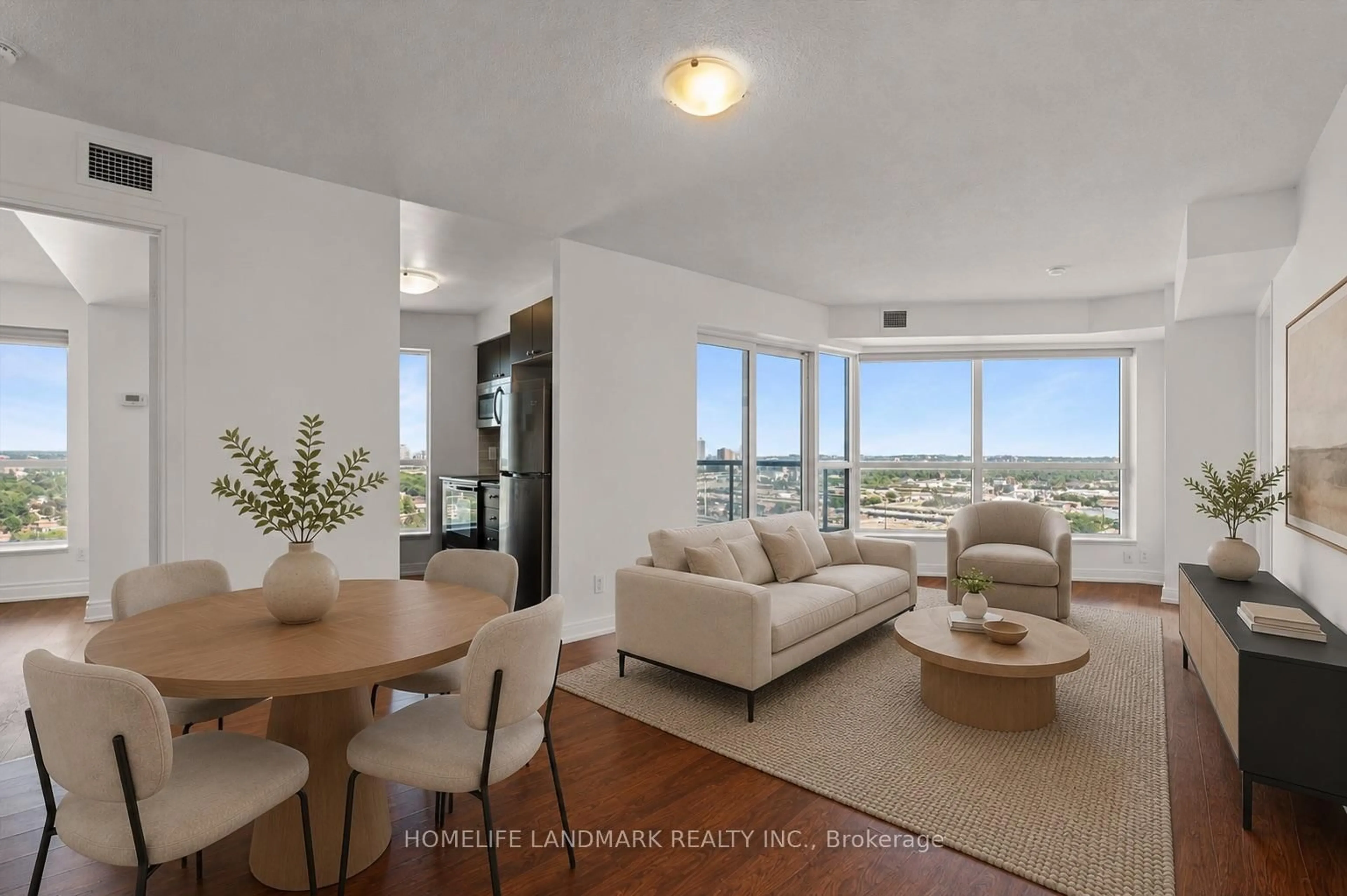 Living room with furniture, ceramic/tile floor for 181 Village Green Sq #2613, Toronto Ontario M1S 0K6