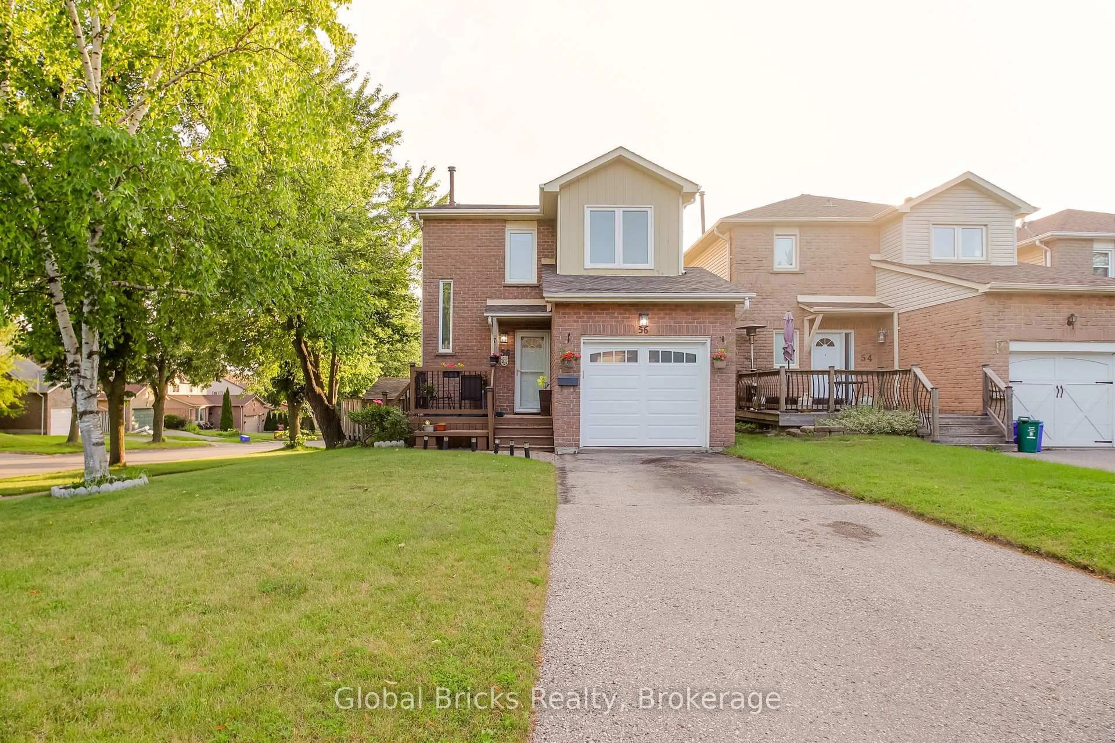 A pic from outside/outdoor area/front of a property/back of a property/a pic from drone, street for 56 Winston Cres, Whitby Ontario L1N 6Y1