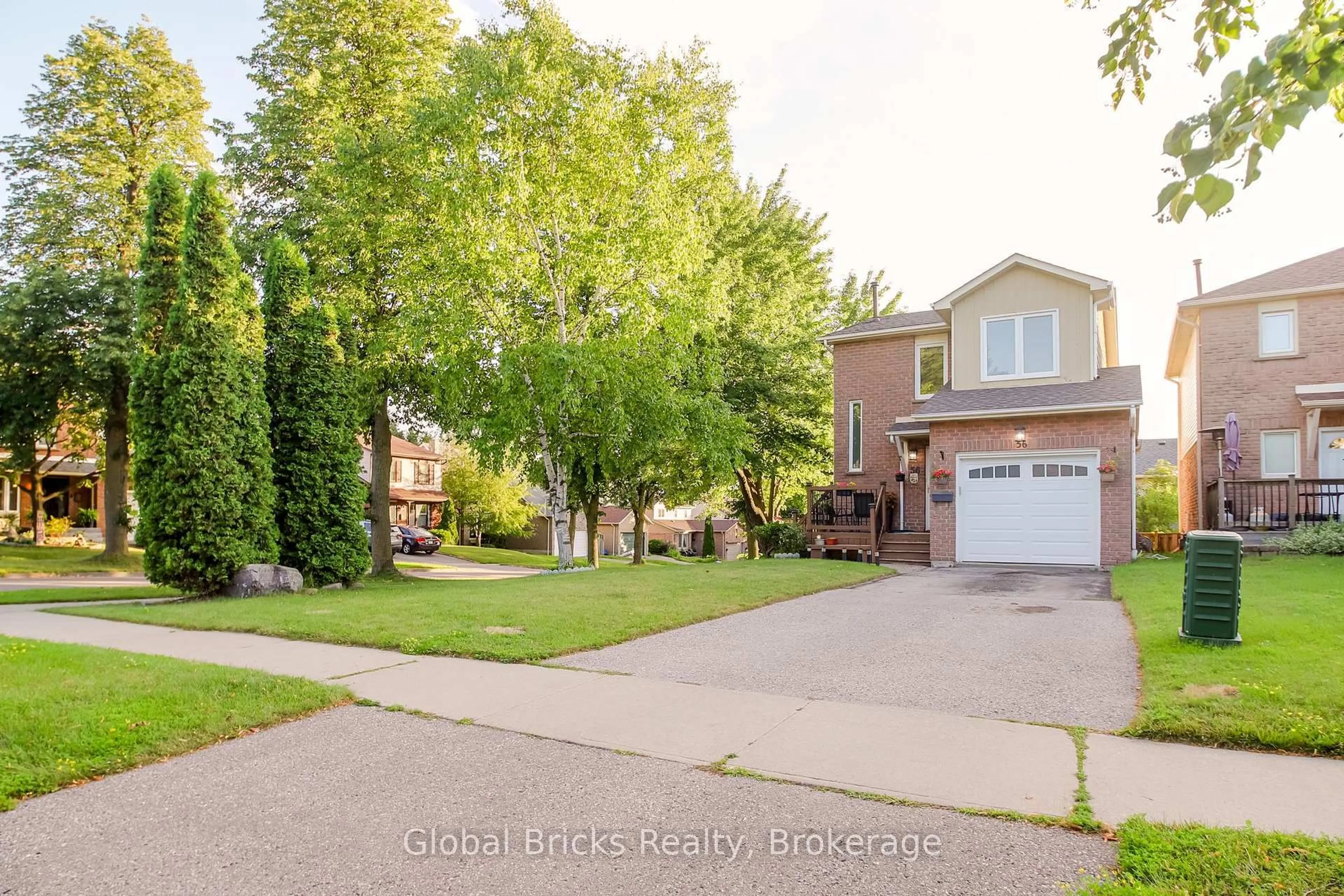 A pic from outside/outdoor area/front of a property/back of a property/a pic from drone, street for 56 Winston Cres, Whitby Ontario L1N 6Y1