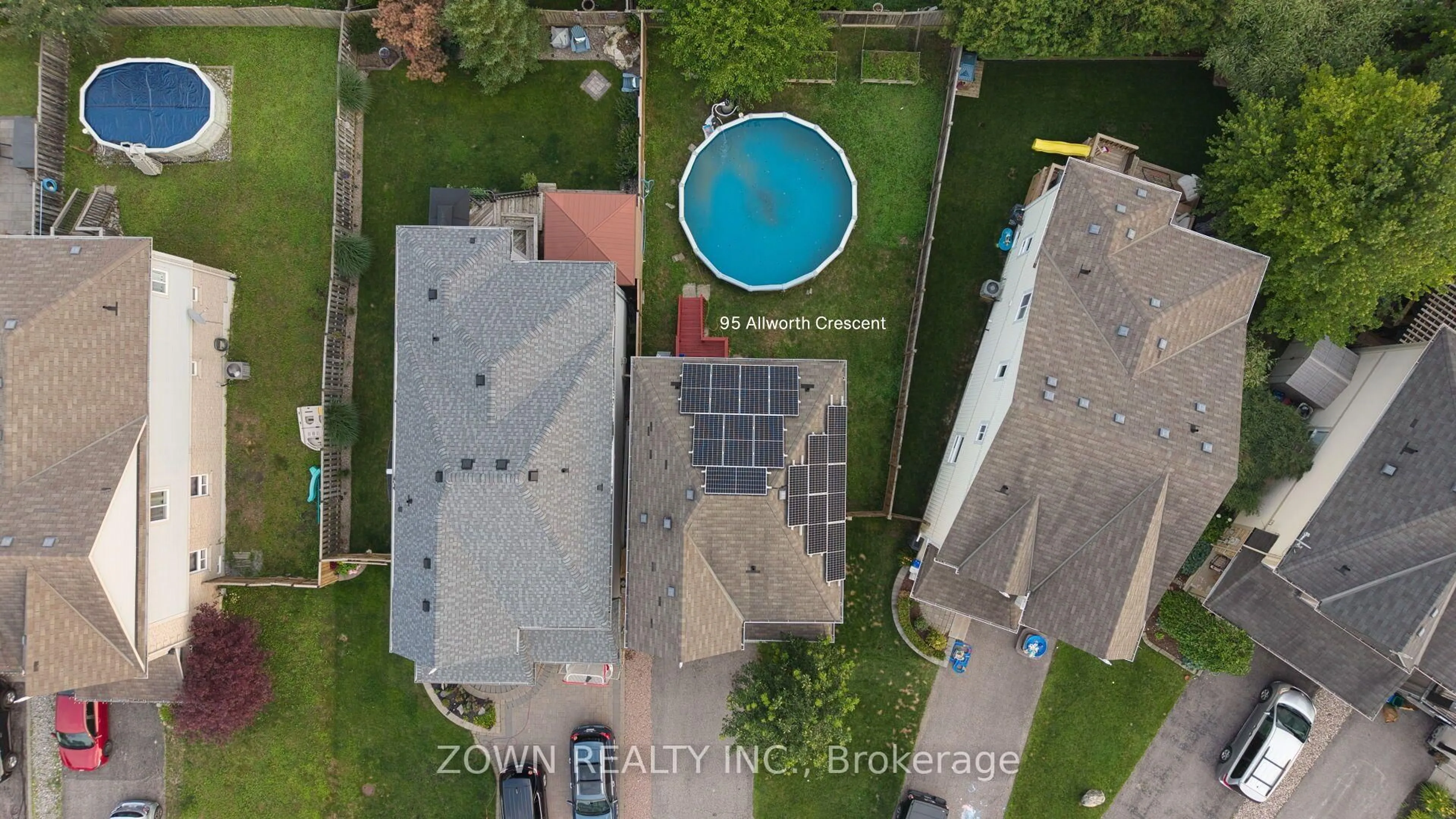 A pic from outside/outdoor area/front of a property/back of a property/a pic from drone, unknown for 95 Allworth Cres, Clarington Ontario L1C 0B5