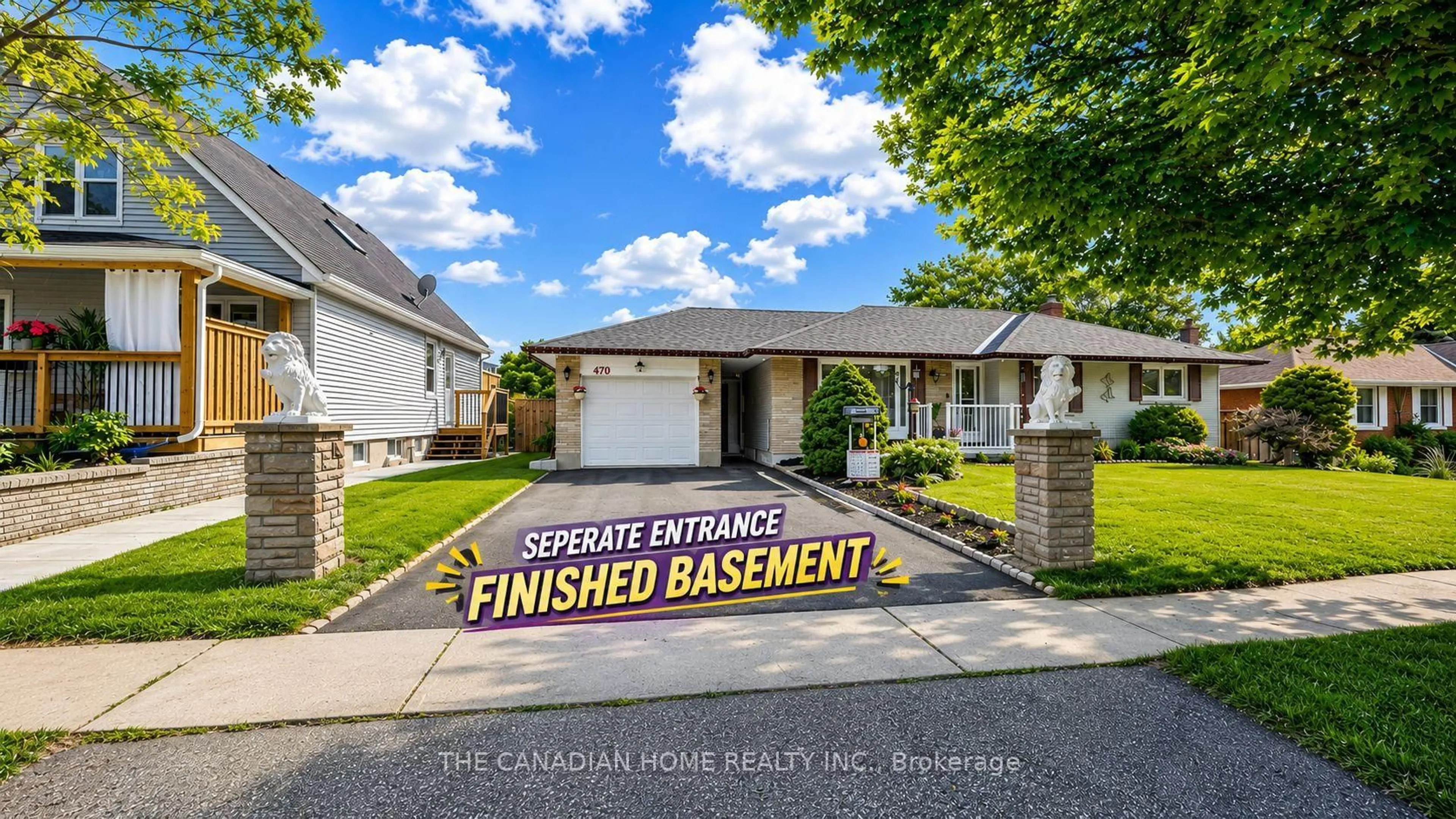 Home with vinyl exterior material, street for 470 Cromwell Ave, Oshawa Ontario L1J 4V2