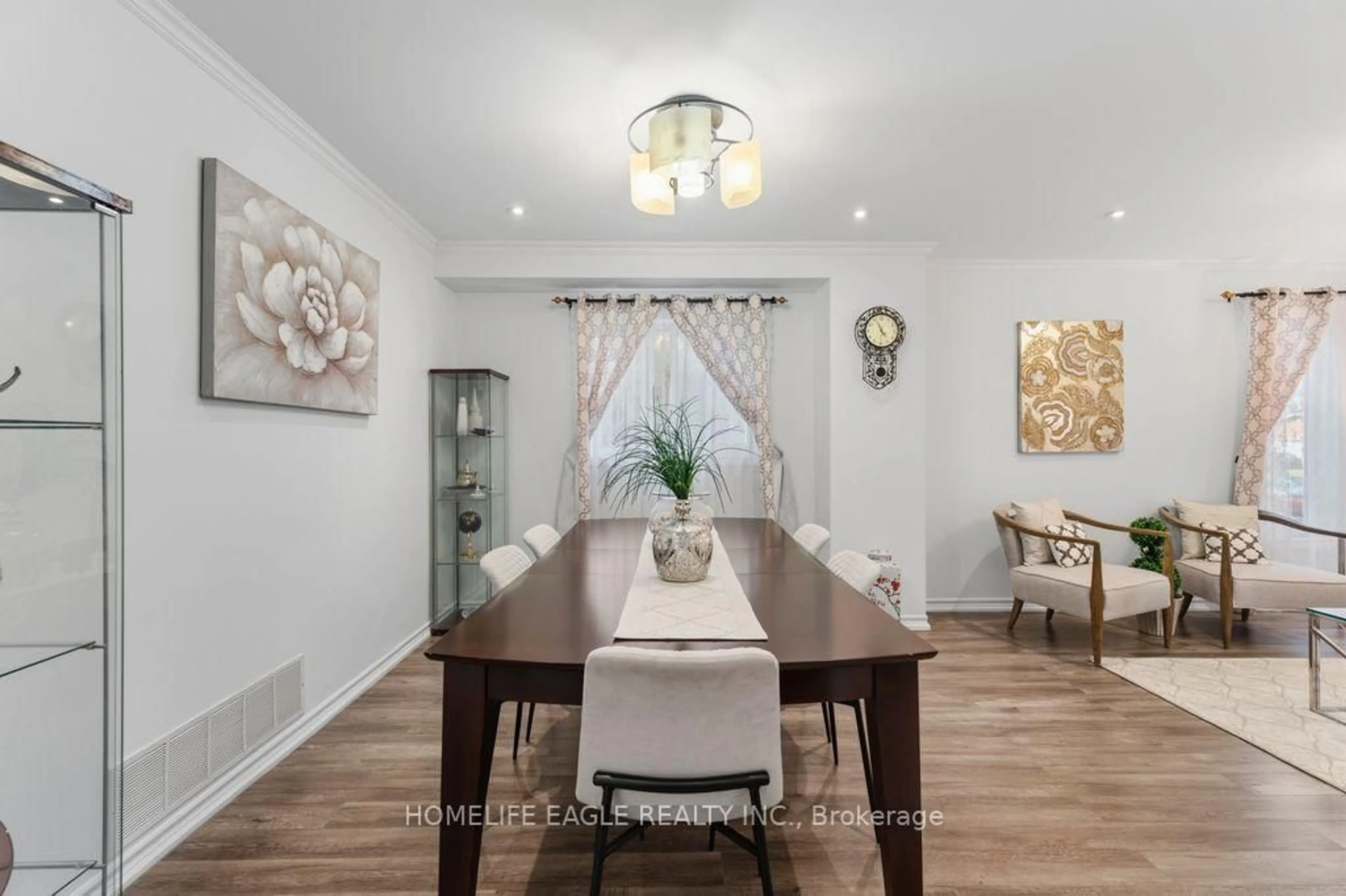 Dining room, wood/laminate floor for 156 Heale Ave, Toronto Ontario M1N 3Y1