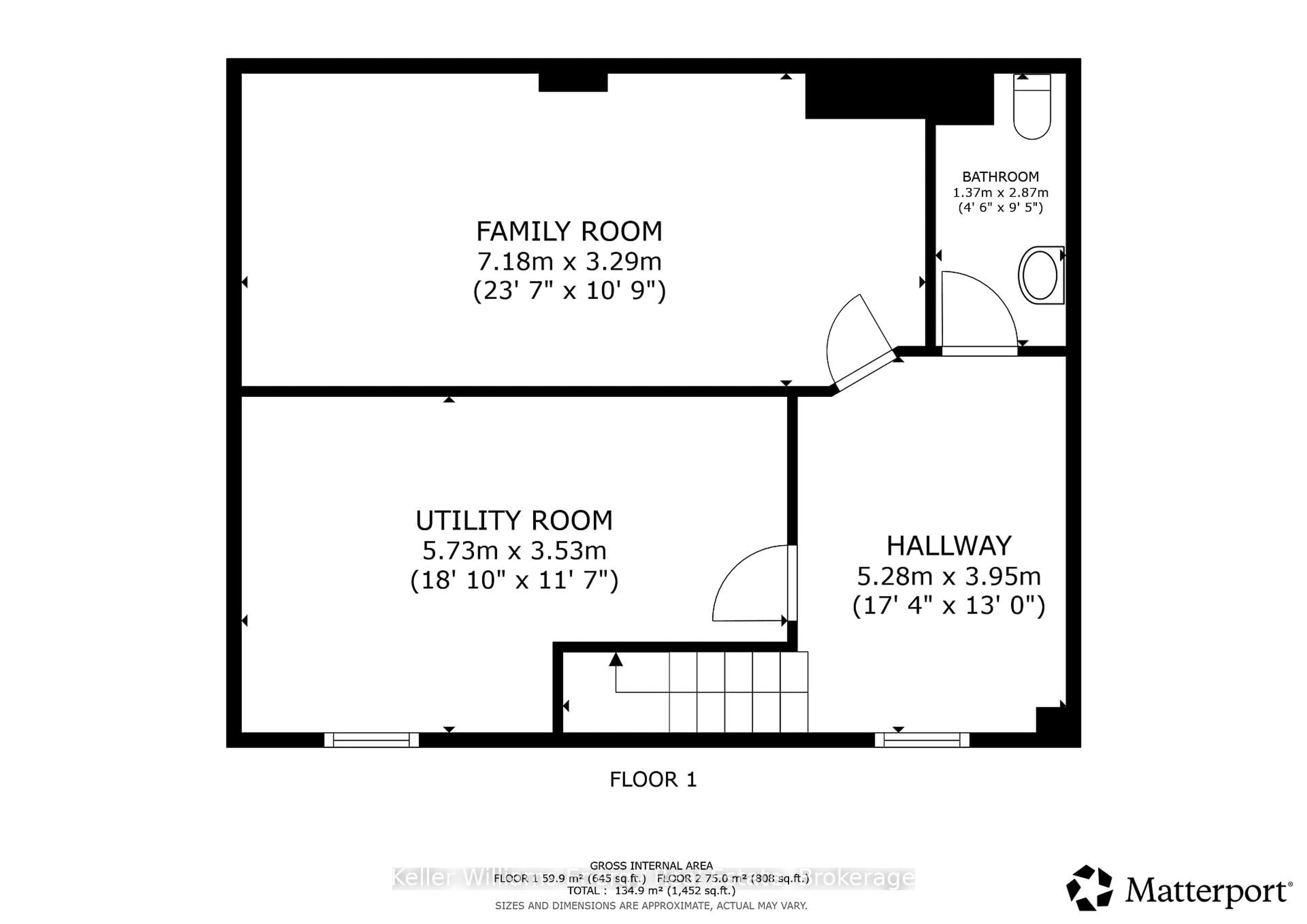 Floor plan for 288 Hillside Ave, Oshawa Ontario L1J 1T3