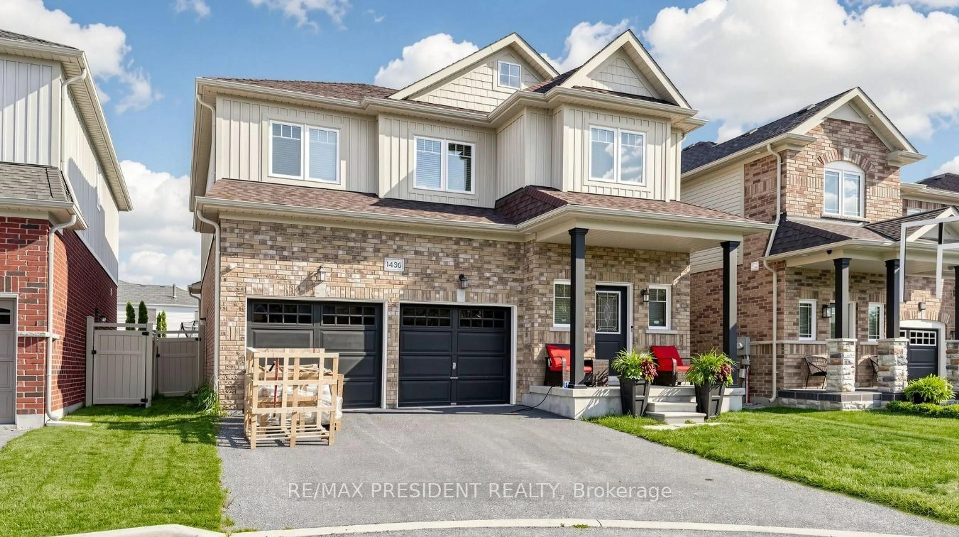 Home with brick exterior material, street for 1436 Mayport Dr, Oshawa Ontario L1J 8K4