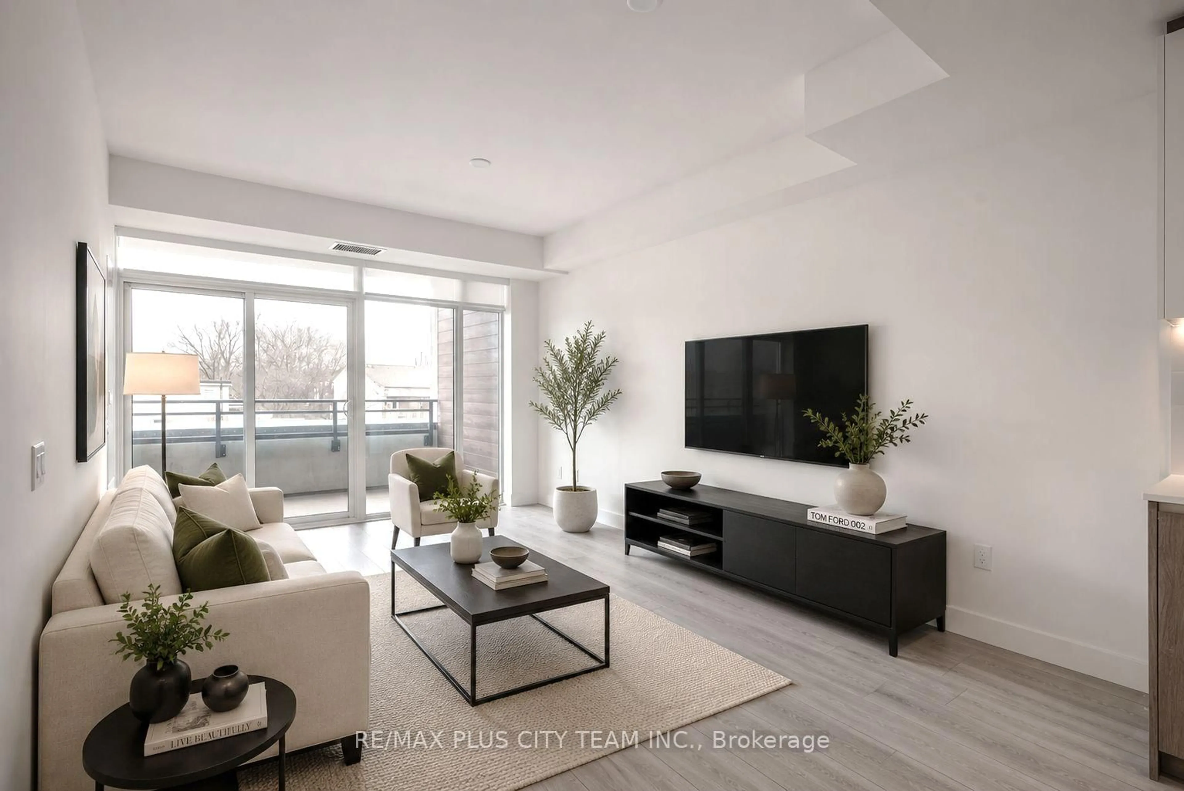 Living room with furniture, unknown for 1285 Queen St #303, Toronto Ontario M4L 0B6