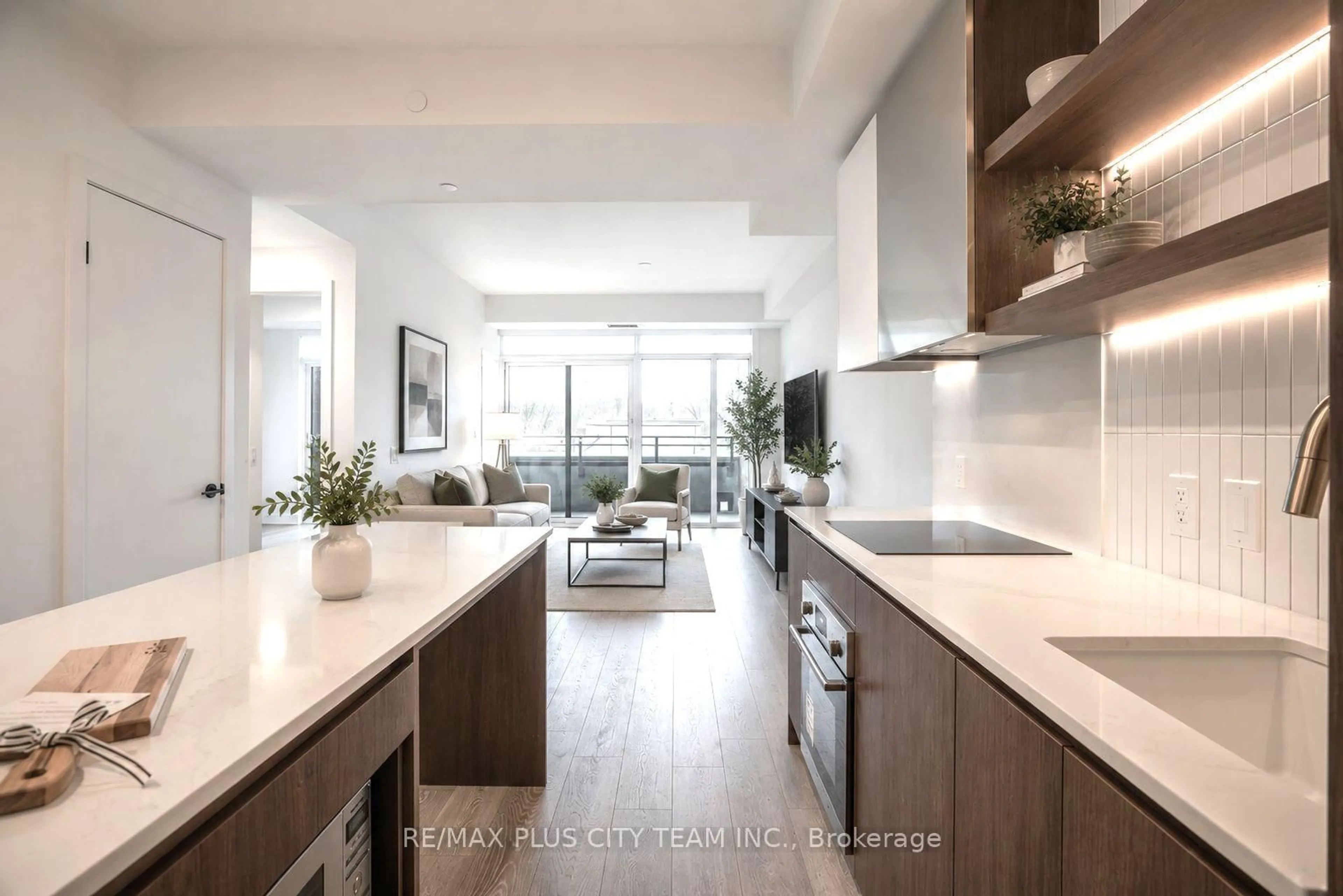 Open concept kitchen, unknown for 1285 Queen St #303, Toronto Ontario M4L 0B6