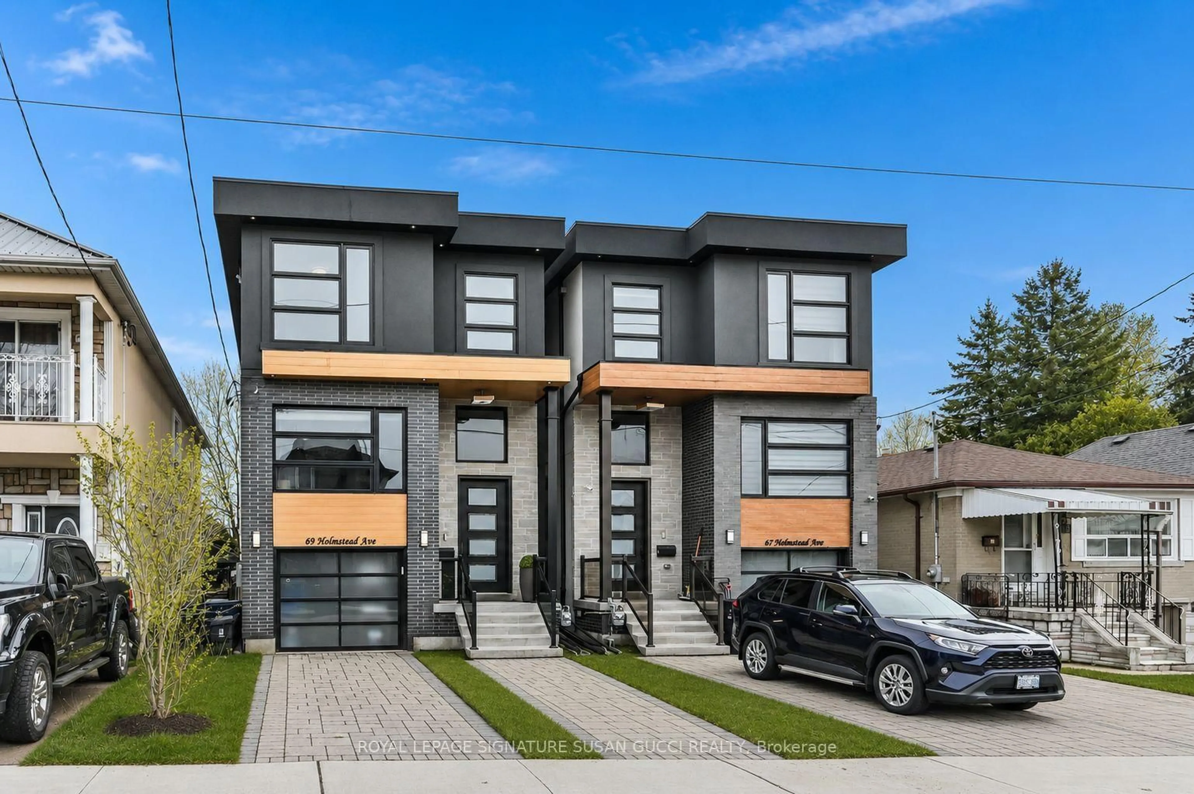 Home with brick exterior material, street for 69 Holmstead Ave, Toronto Ontario M4B 1T3