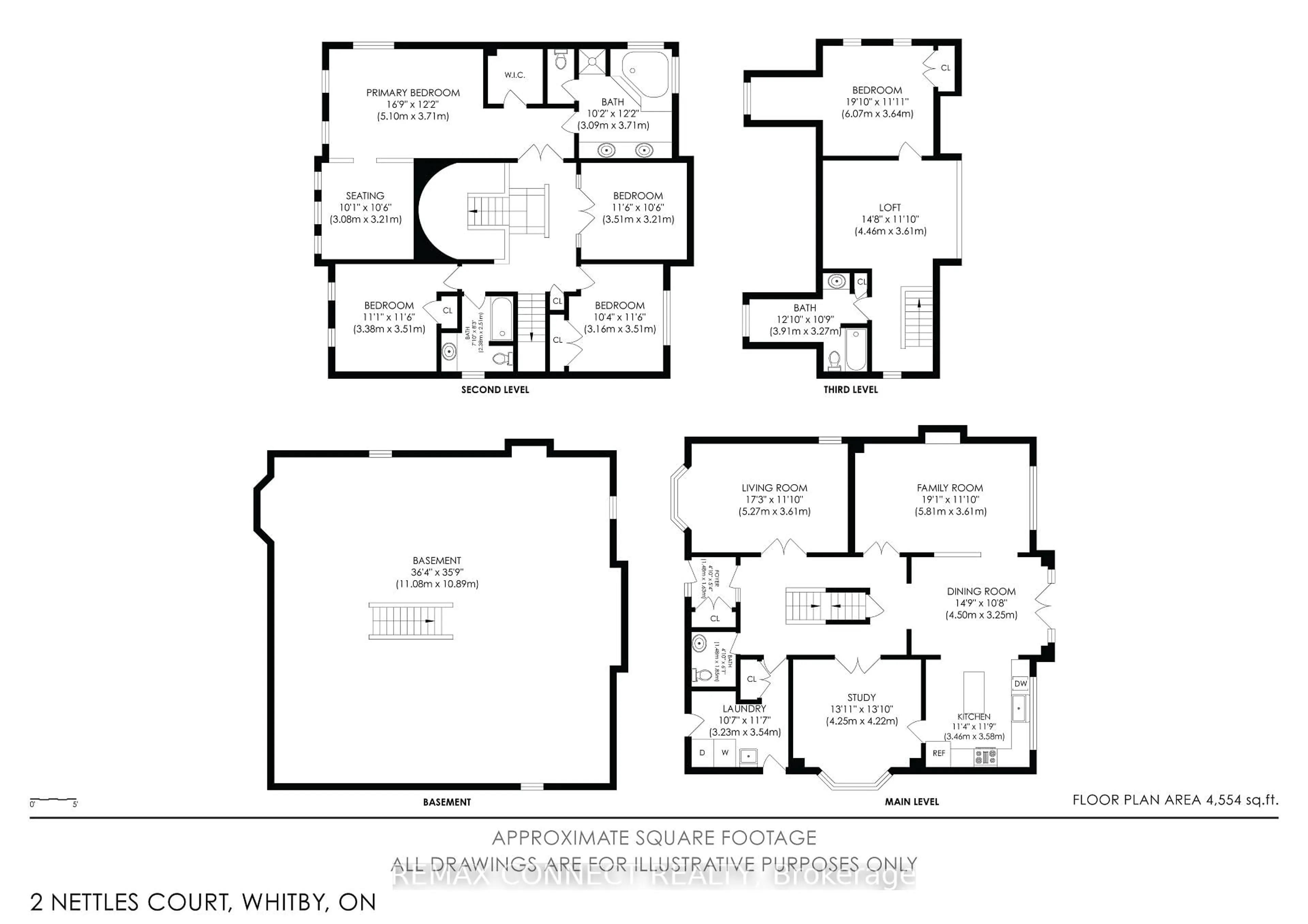 Floor plan for 2 Nettles Crt, Whitby Ontario L1P 1L5