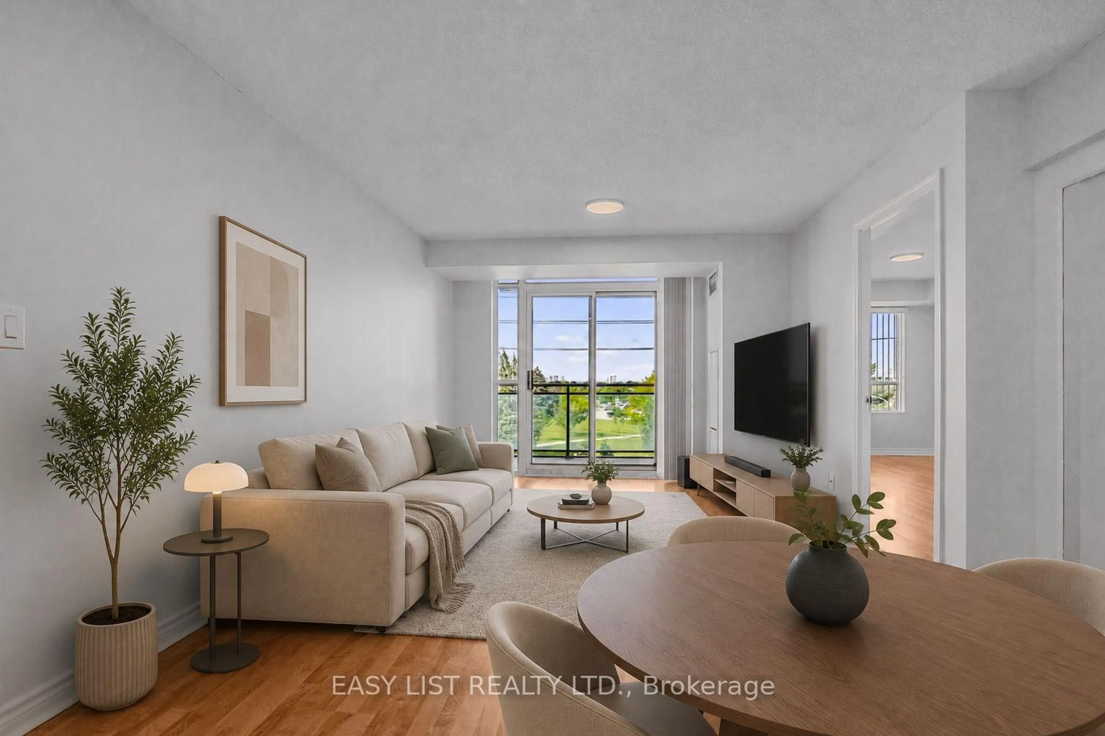 Living room with furniture, unknown for 2020 Mcnicoll Ave #319, Toronto Ontario M1V 0B5
