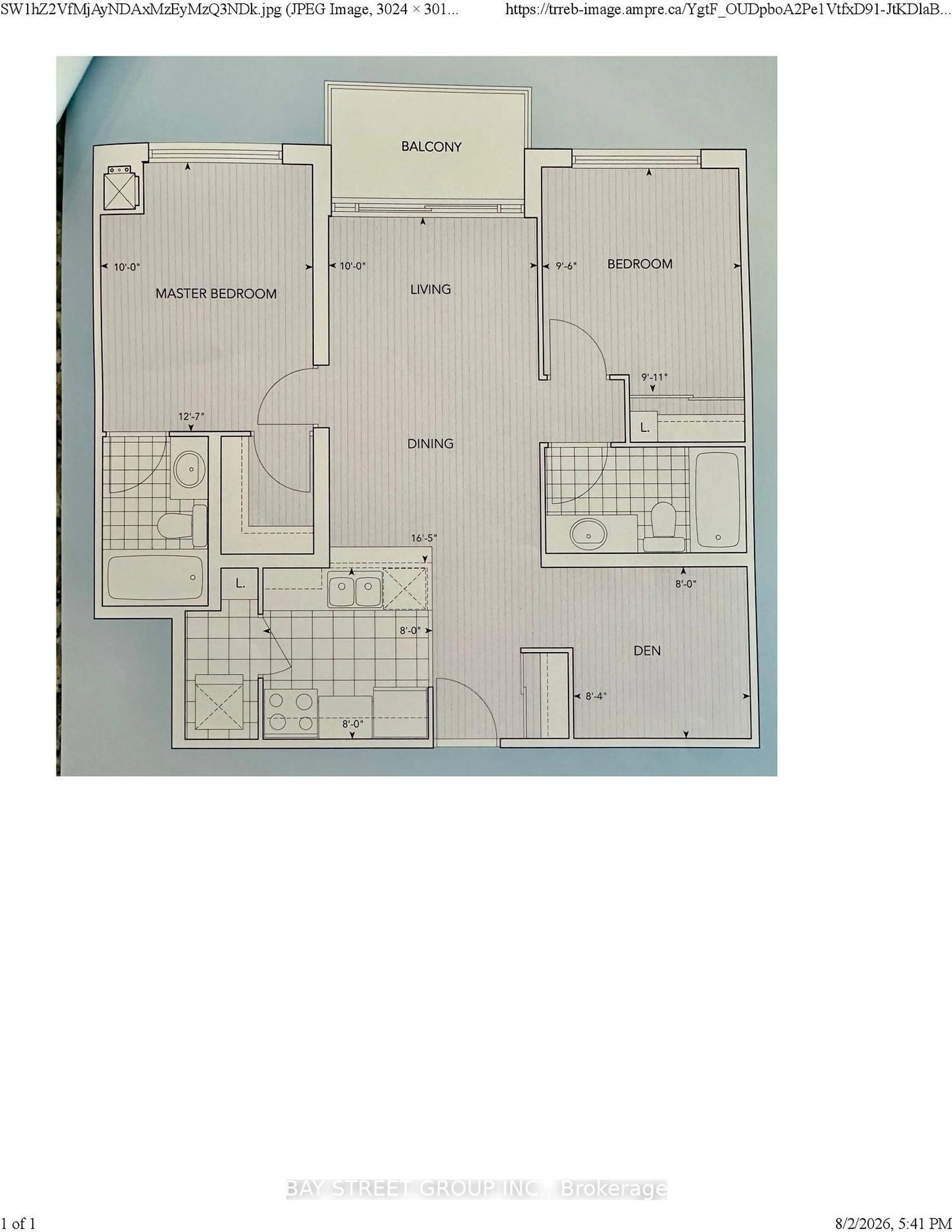 Floor plan for 83 Borough Dr #1814, Toronto Ontario M1P 5E4