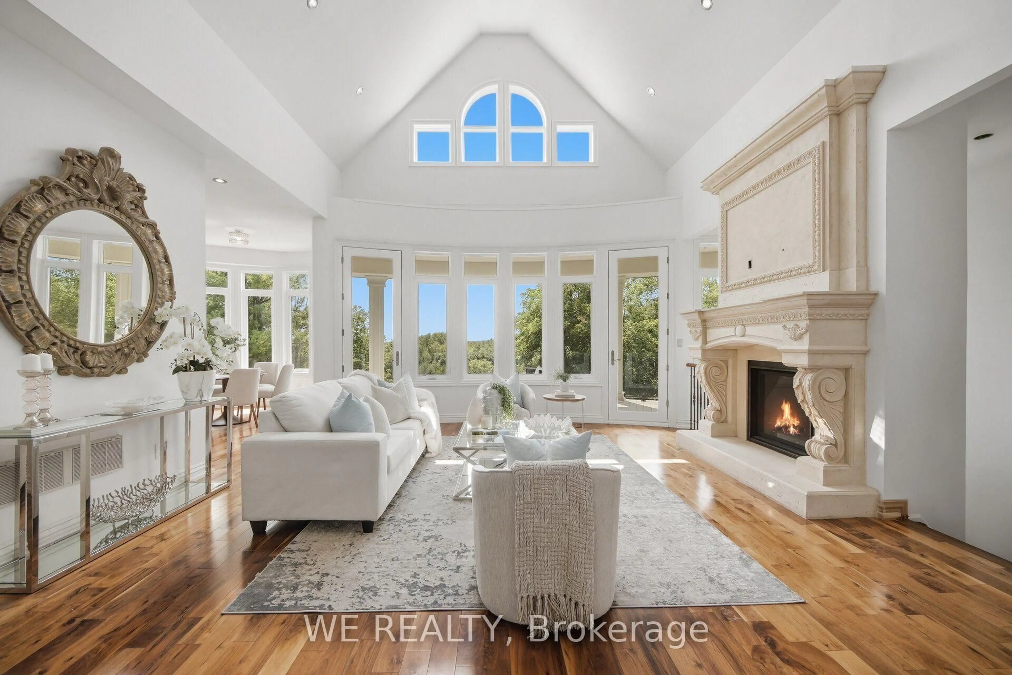 Living room with furniture, ceramic/tile floor for 297 5th Concession Rd, Ajax Ontario L1Z 1V3
