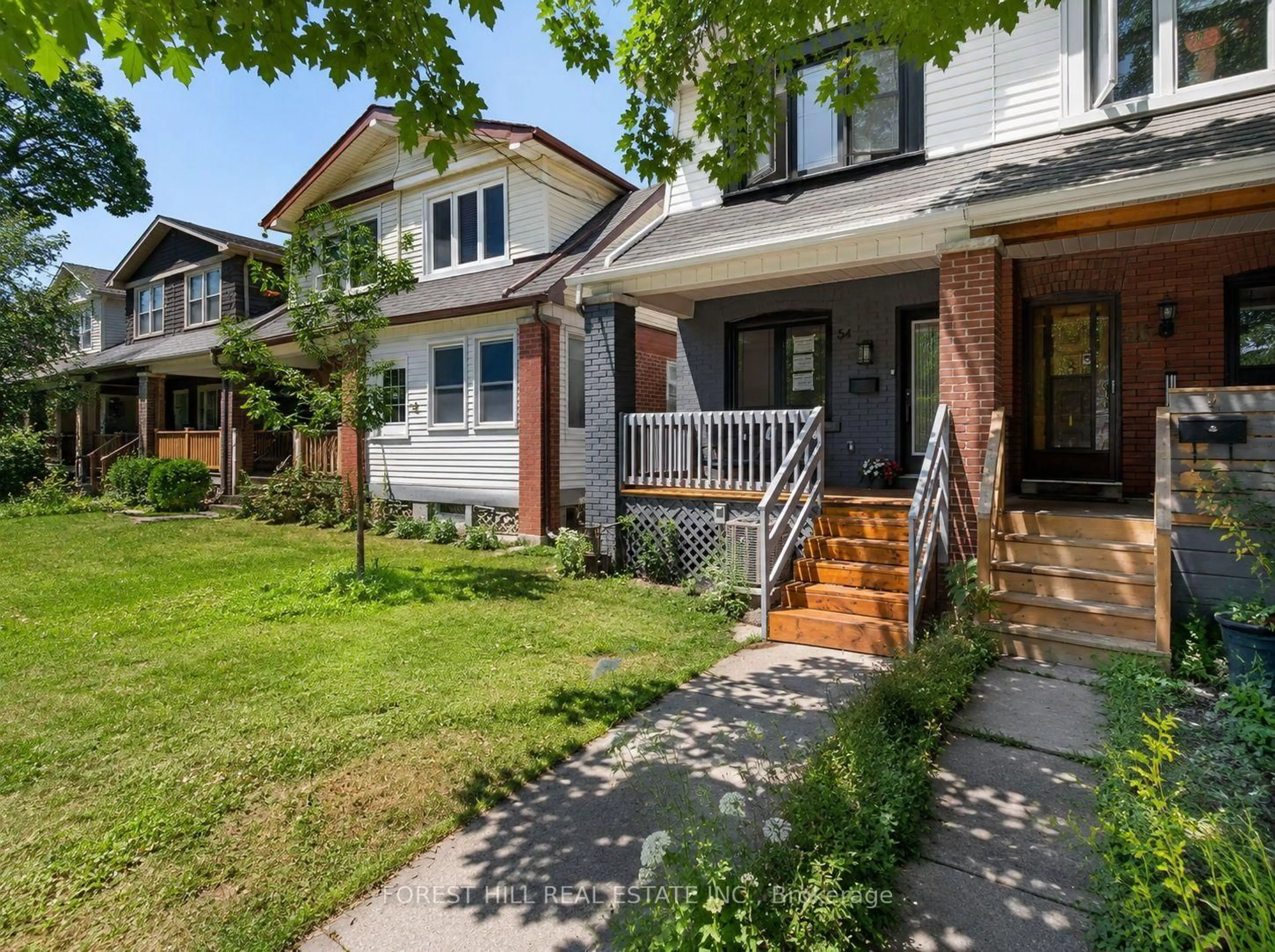 Home with brick exterior material, street for 54 Chatham Ave, Toronto Ontario M4J 1K6