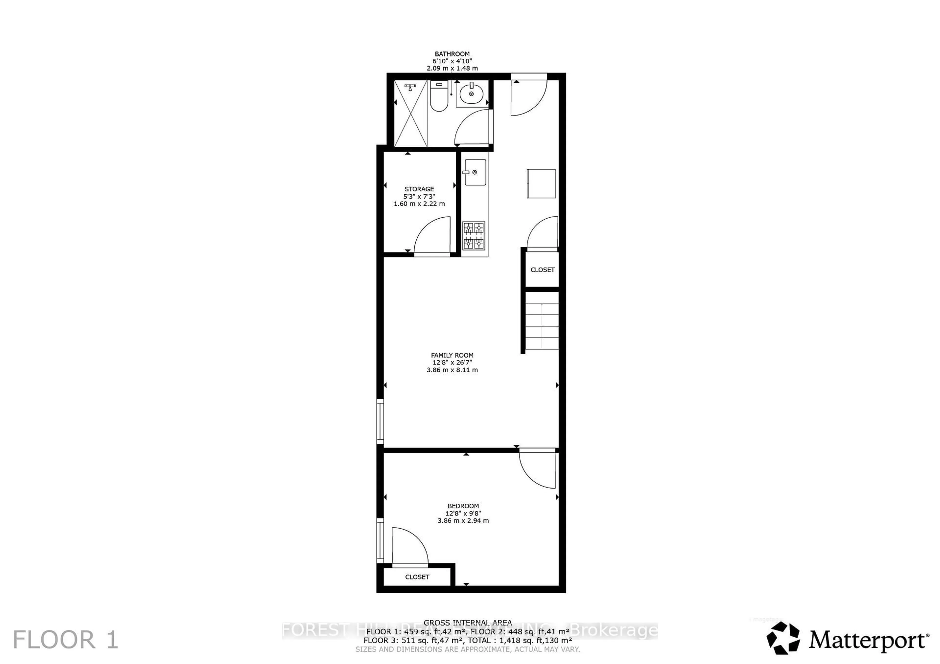 Floor plan for 54 Chatham Ave, Toronto Ontario M4J 1K6