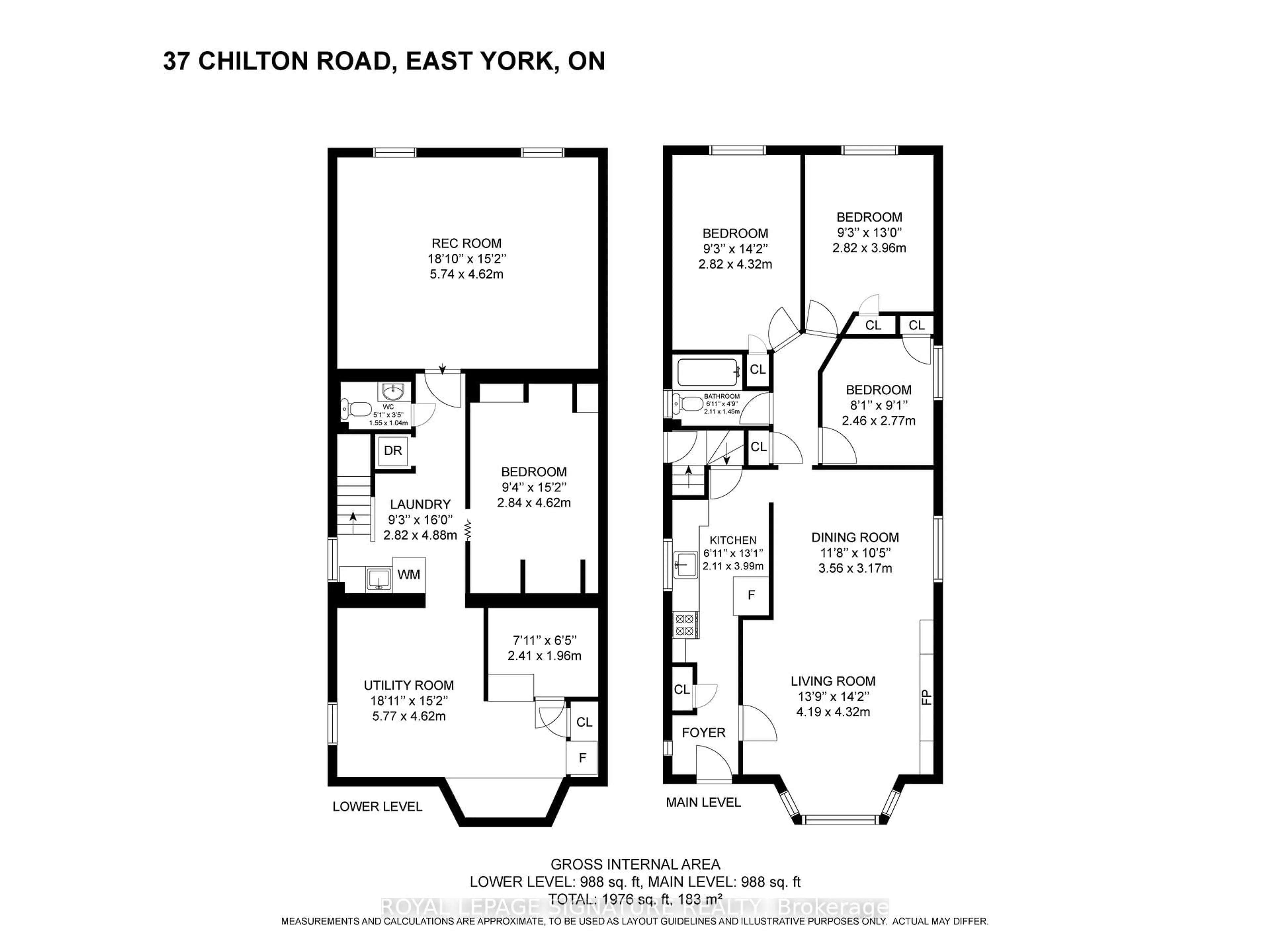 Floor plan for 37 Chilton Rd, Toronto Ontario M4J 3C7