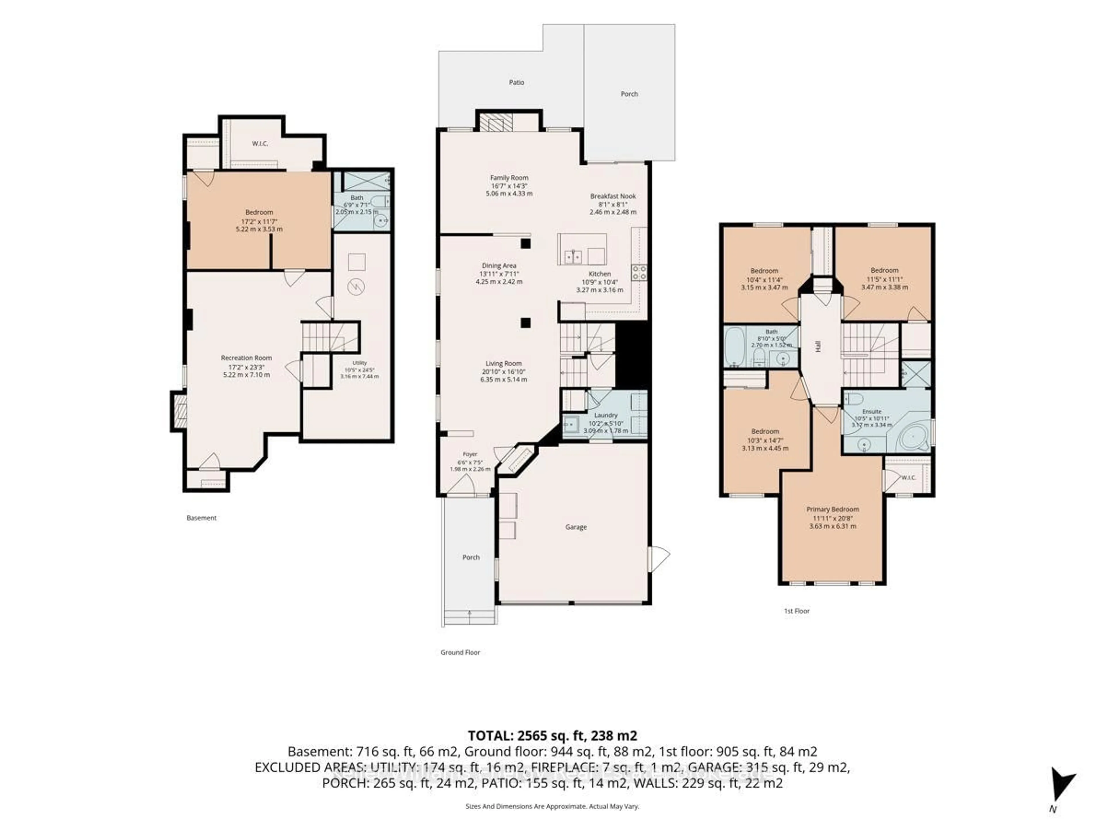 Floor plan for 9 Iberville Rd, Whitby Ontario L1M 1H5