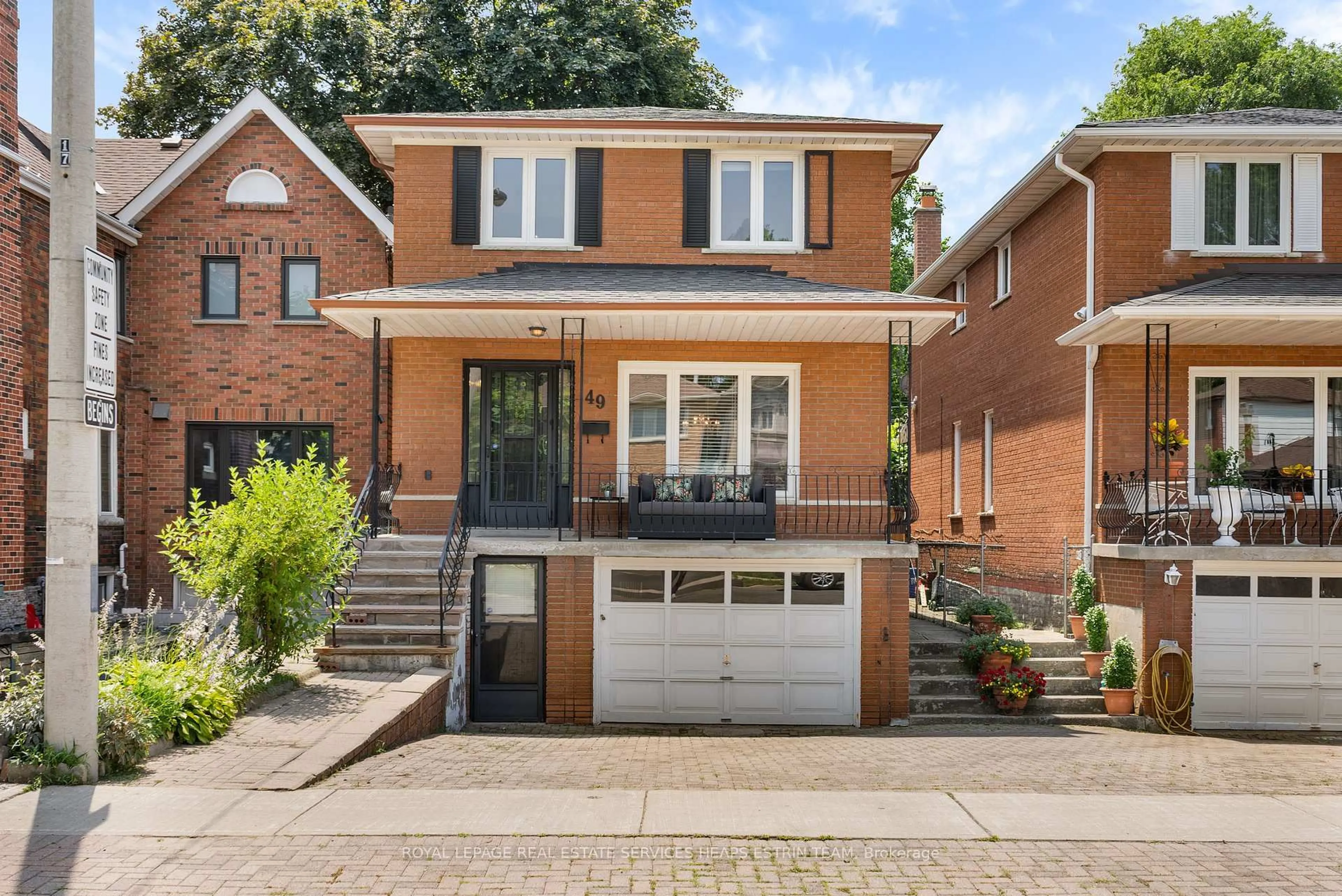 Home with brick exterior material, street for 49 Woodville Ave, Toronto Ontario M4K 2J5