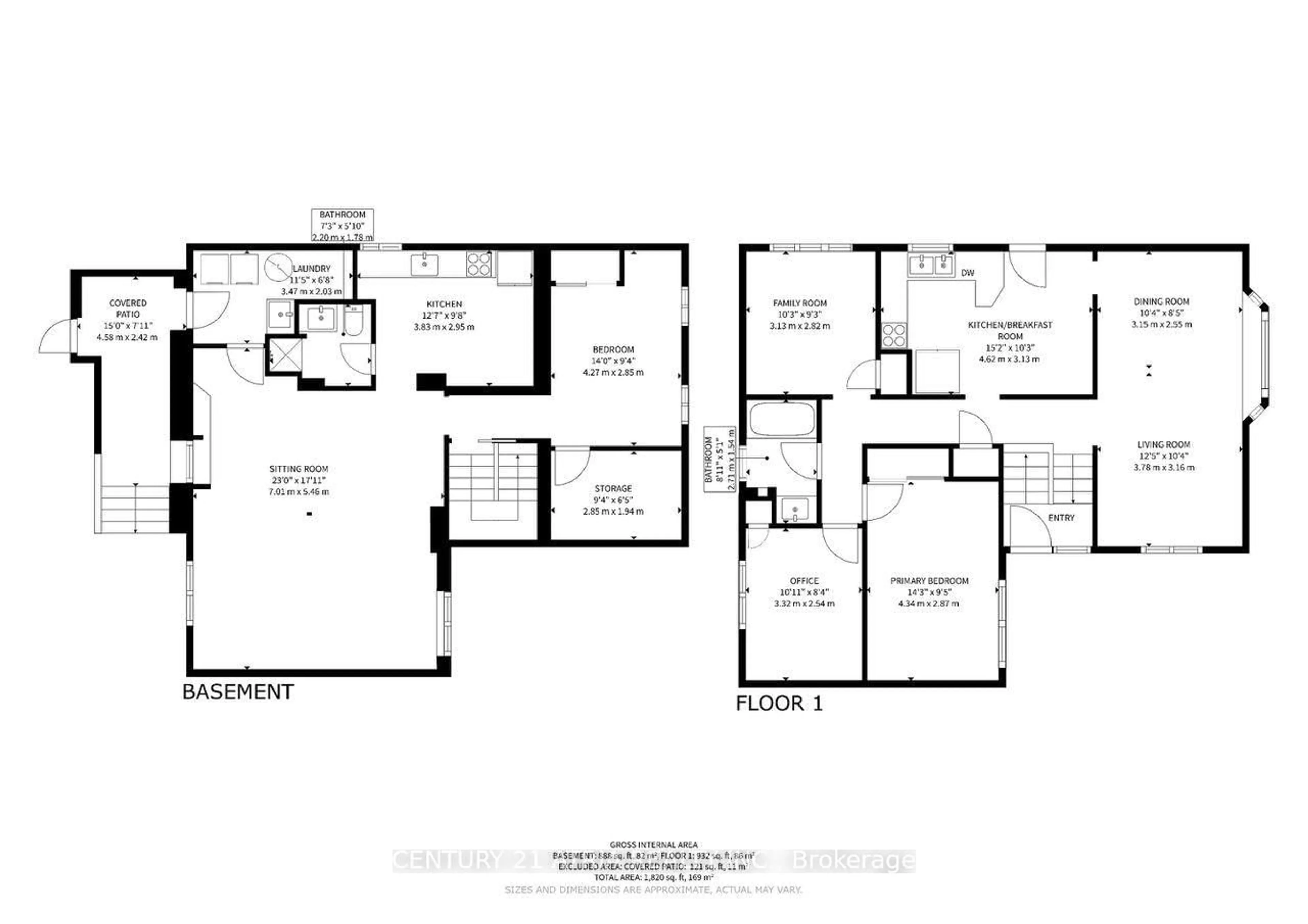 Floor plan for 22 Jeffton Cres, Toronto Ontario M1G 2R5