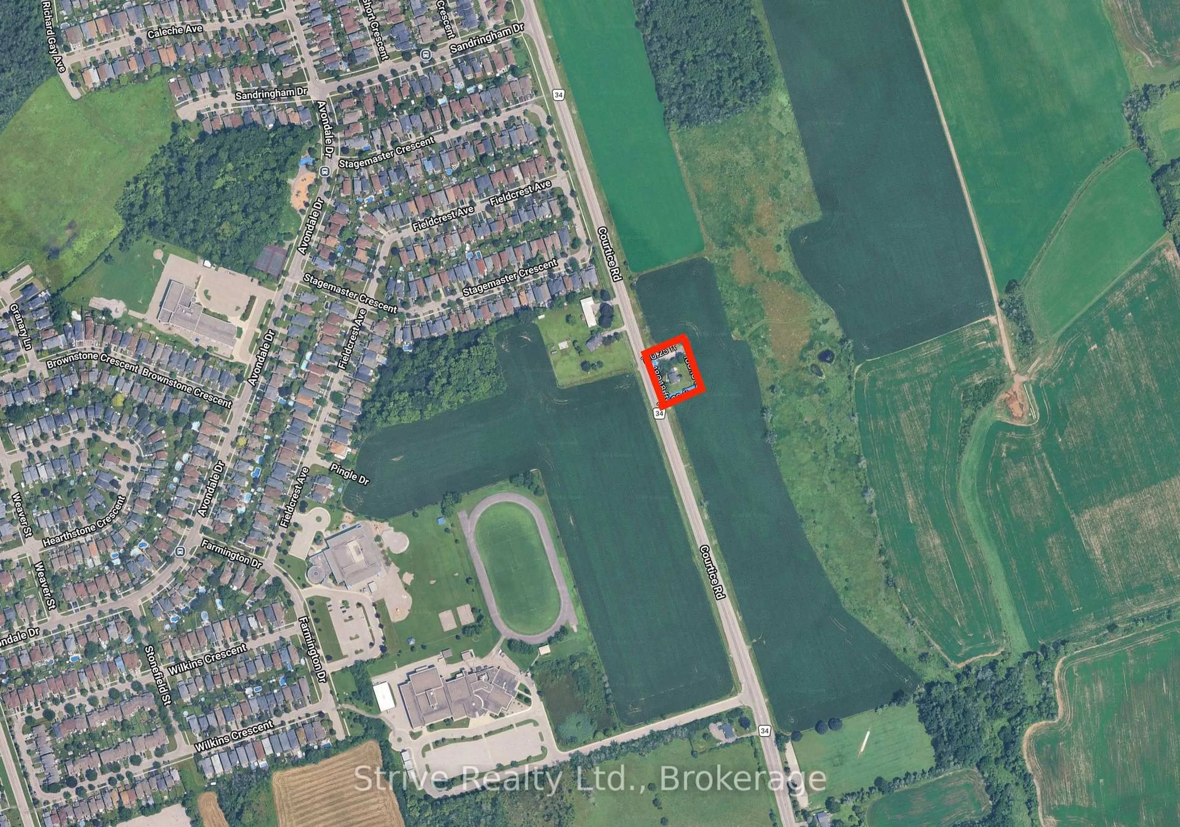 Picture of a map for 2433 Courtice Rd, Clarington Ontario L1E 2M8