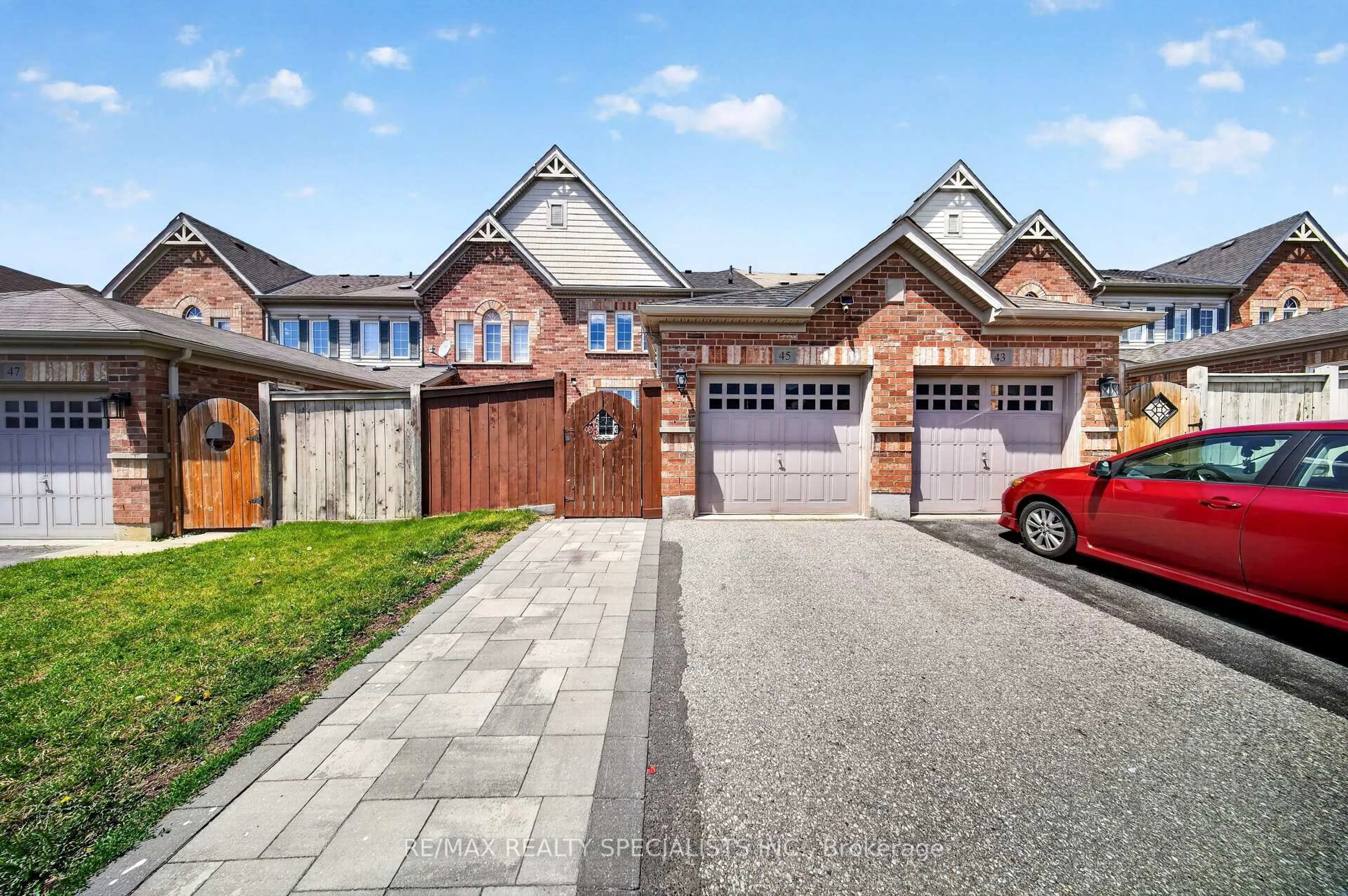 Home with brick exterior material, street for 45 Warnford Circ, Ajax Ontario L1T 0J7