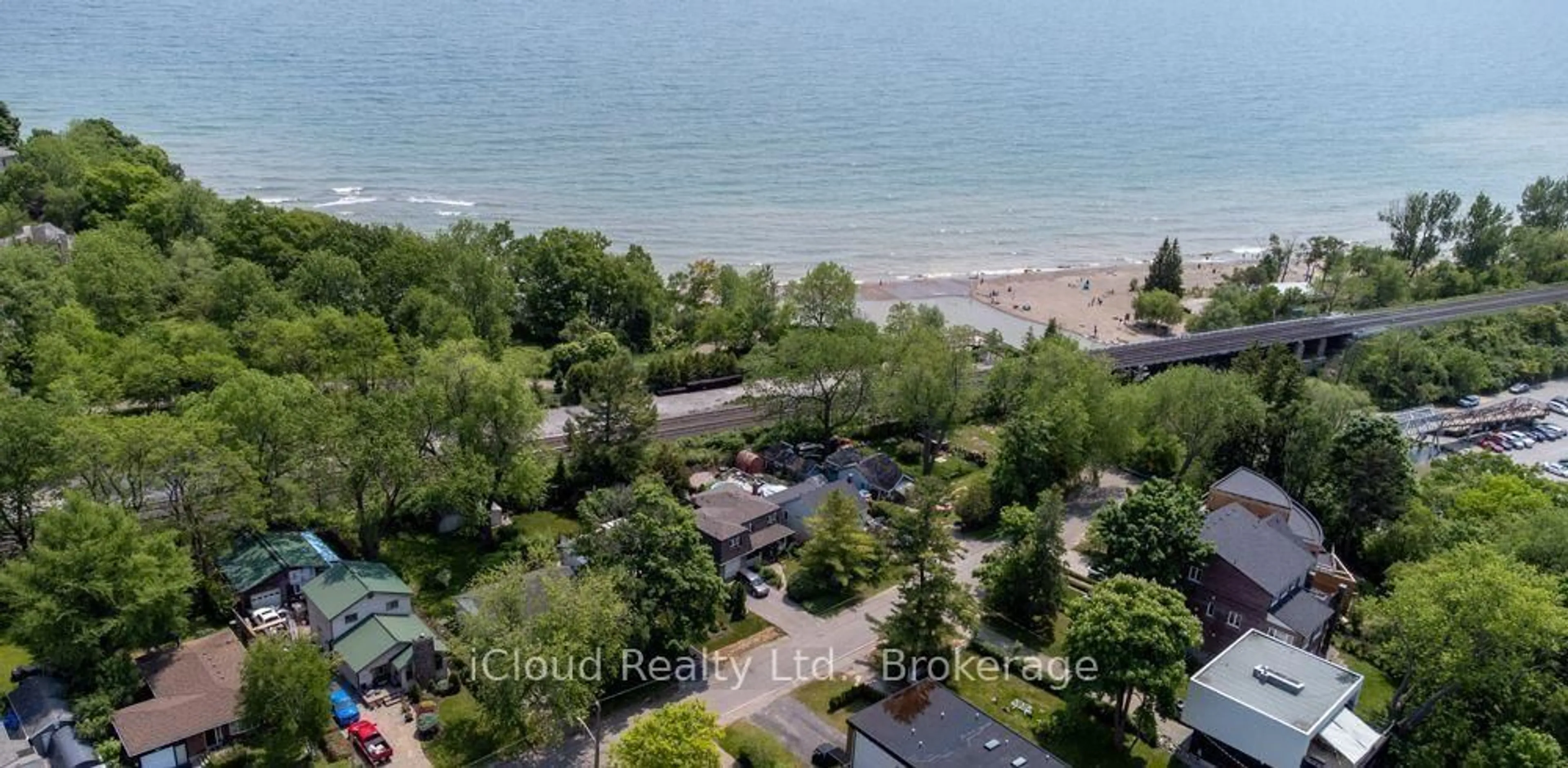 A pic from outside/outdoor area/front of a property/back of a property/a pic from drone, water/lake/river/ocean view for 325 Dyson Rd, Pickering Ontario L1W 2N1