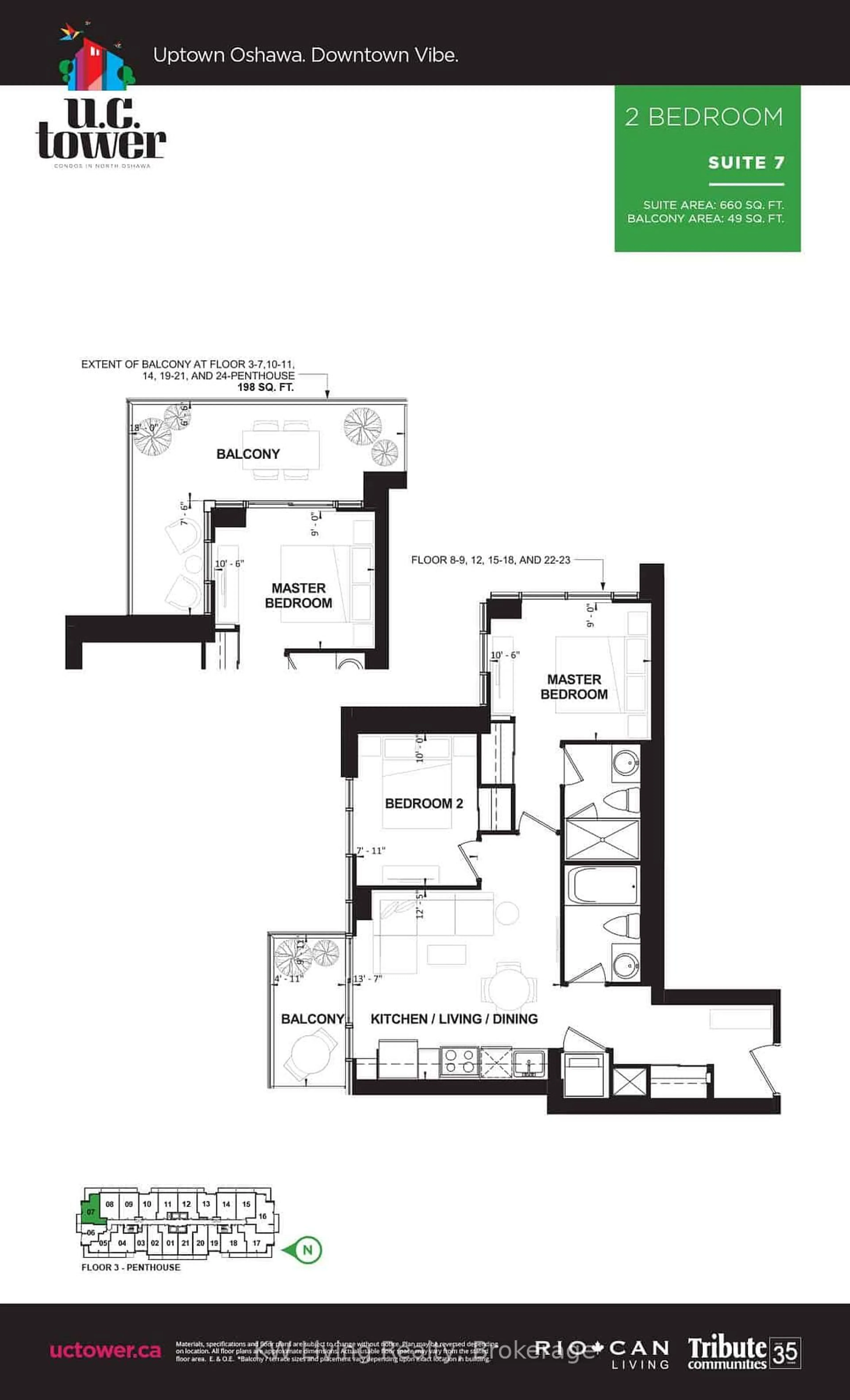 Floor plan for 2550 Simcoe St #207, Oshawa Ontario L1L 0R5