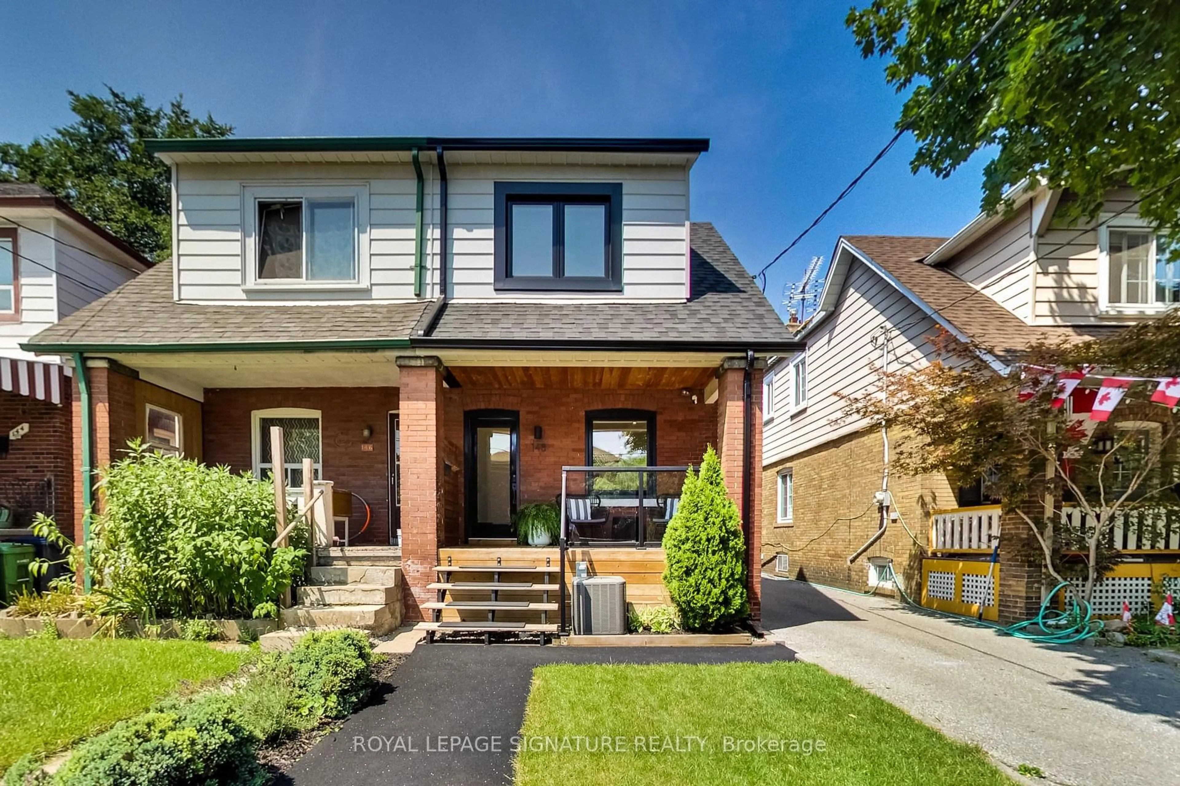 Home with brick exterior material, street for 148 Mortimer Ave, Toronto Ontario M4K 2A4