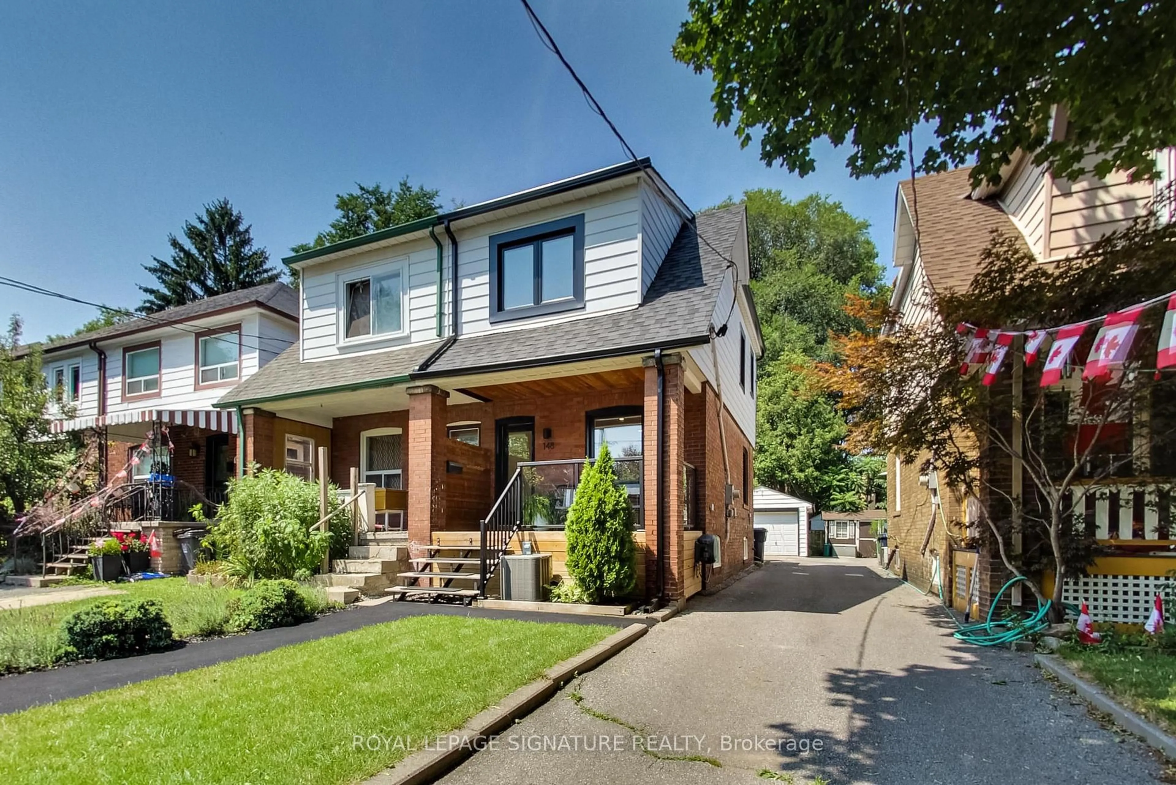 Home with brick exterior material, street for 148 Mortimer Ave, Toronto Ontario M4K 2A4