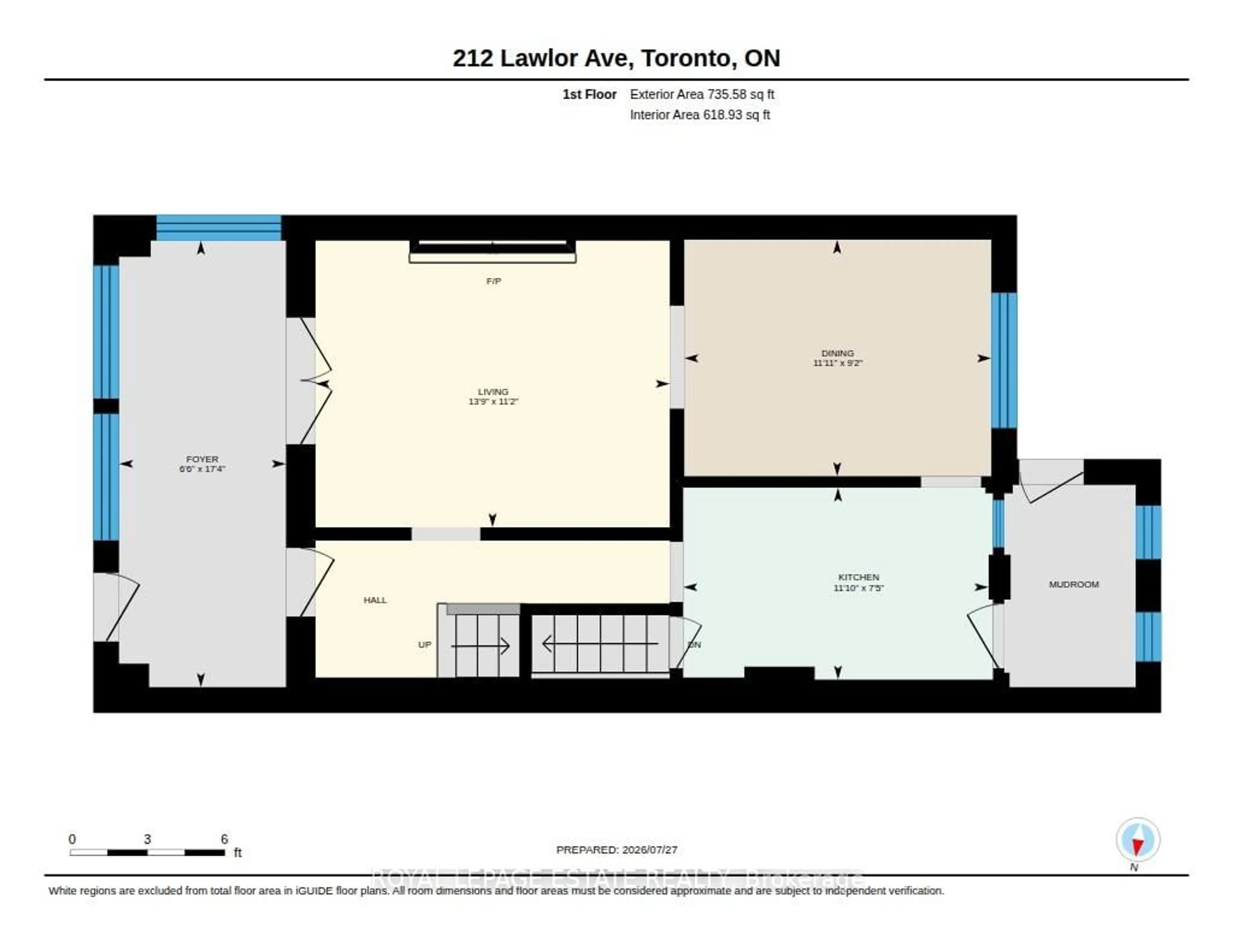 Floor plan for 212 Lawlor Ave, Toronto Ontario M4E 3M1