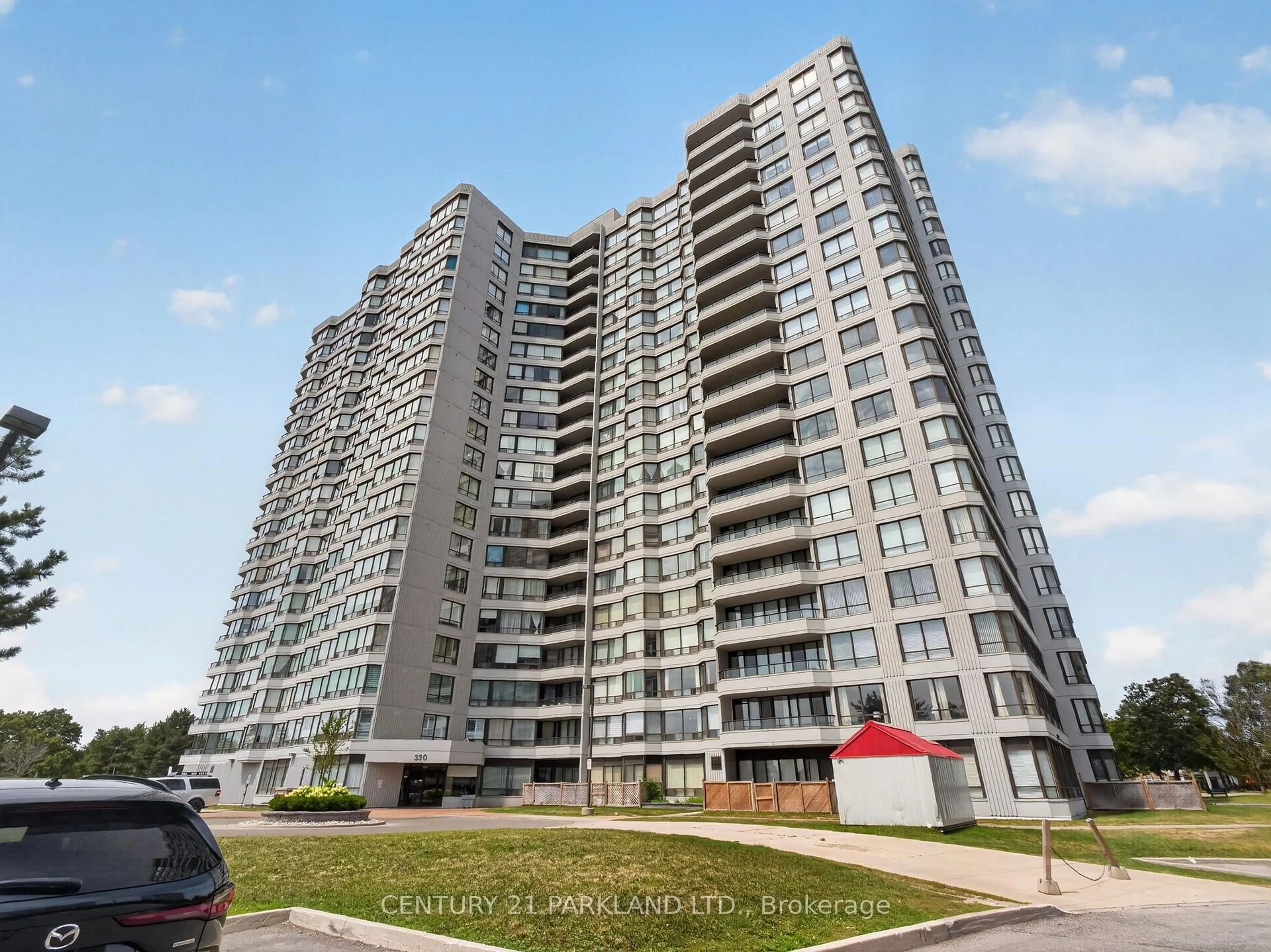 A pic from outside/outdoor area/front of a property/back of a property/a pic from drone, unknown for 330 ALTON TOWERS Circ #206, Toronto Ontario M1V 5H3