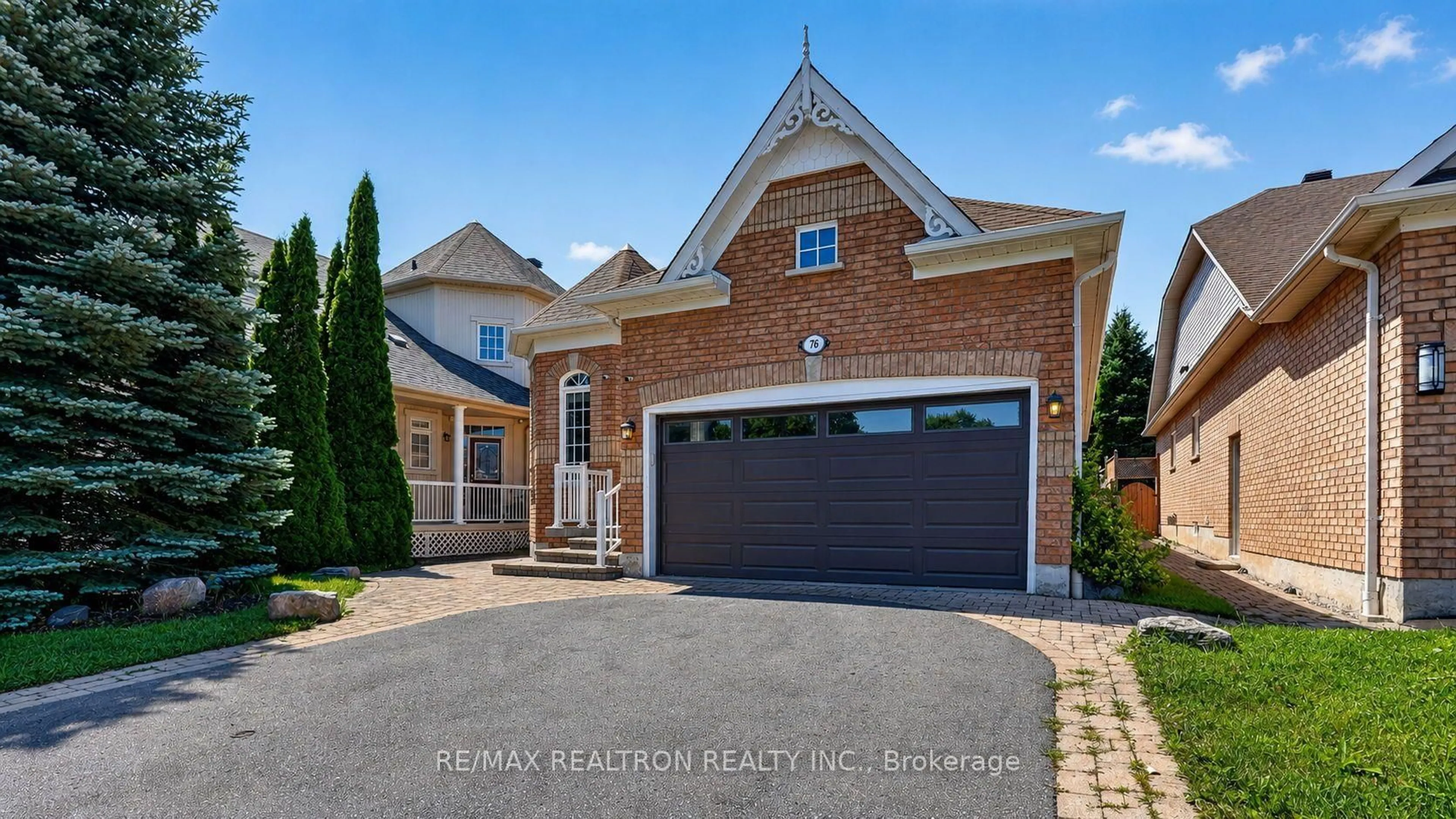 Home with brick exterior material, street for 76 Cachet Blvd, Whitby Ontario L1M 2C9