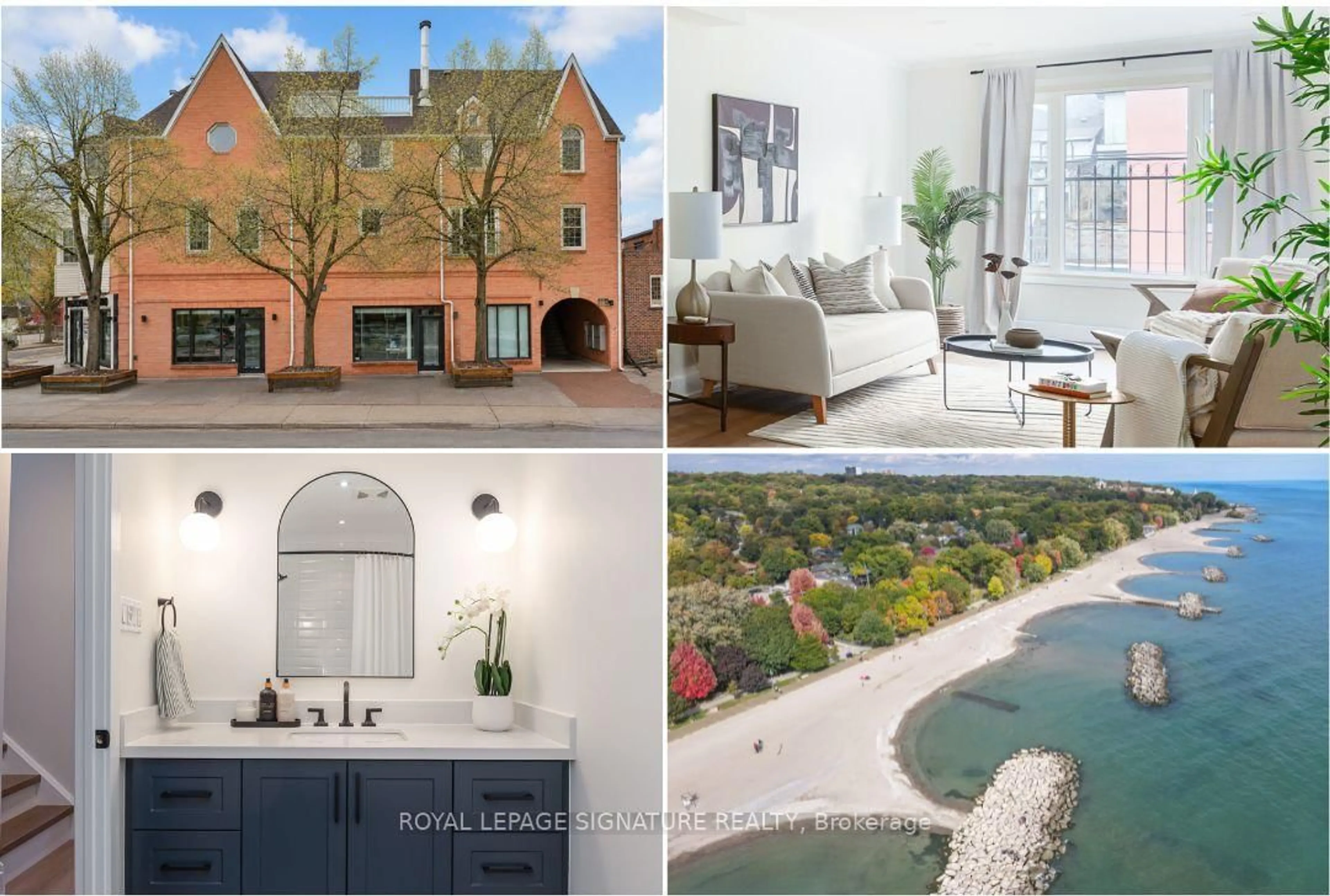 A pic from outside/outdoor area/front of a property/back of a property/a pic from drone, water/lake/river/ocean view for 101 Glen Manor Dr #6, Toronto Ontario M4E 3V3