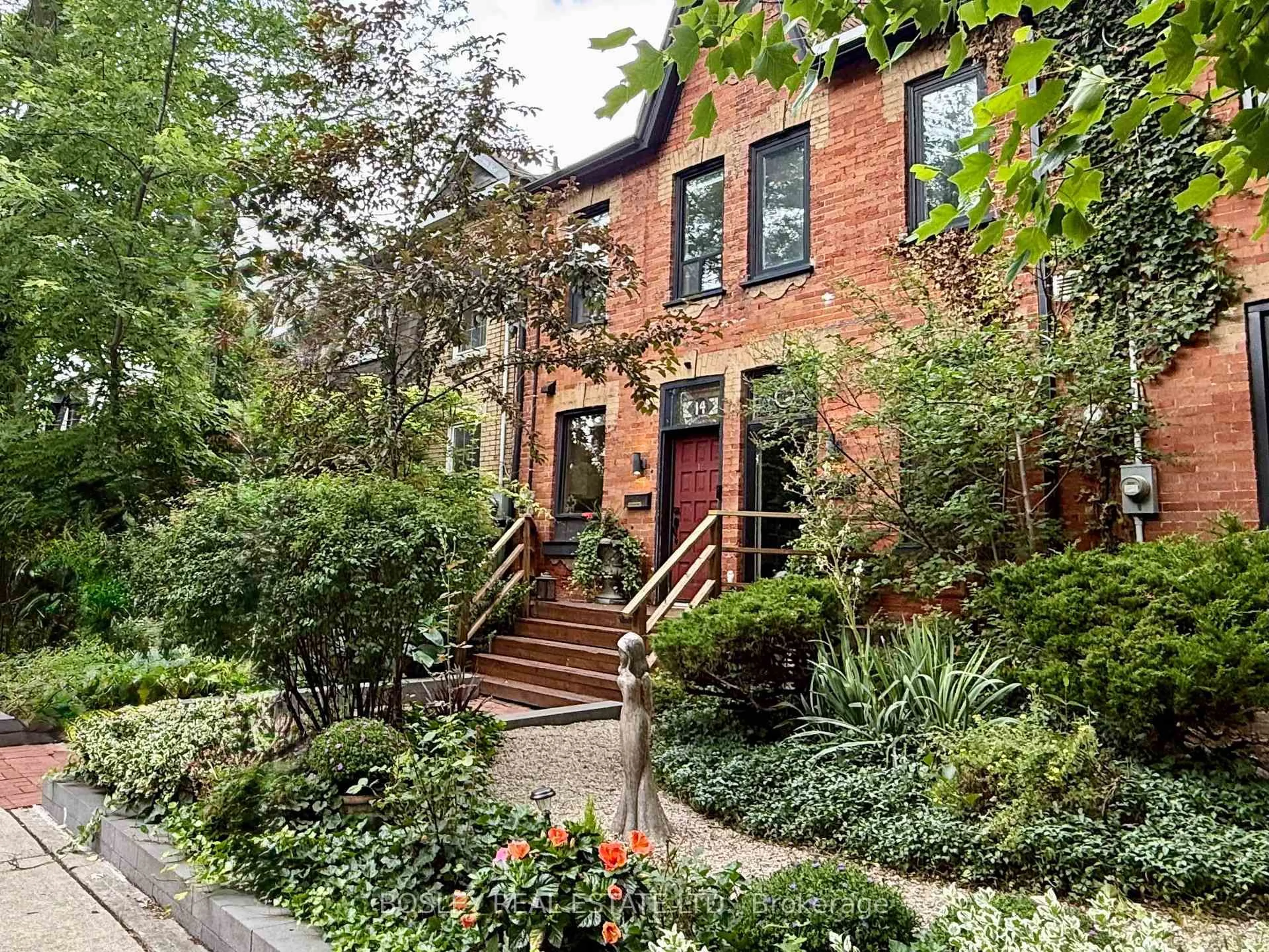 Home with brick exterior material, street for 16 Blong Ave, Toronto Ontario M4M 1P2
