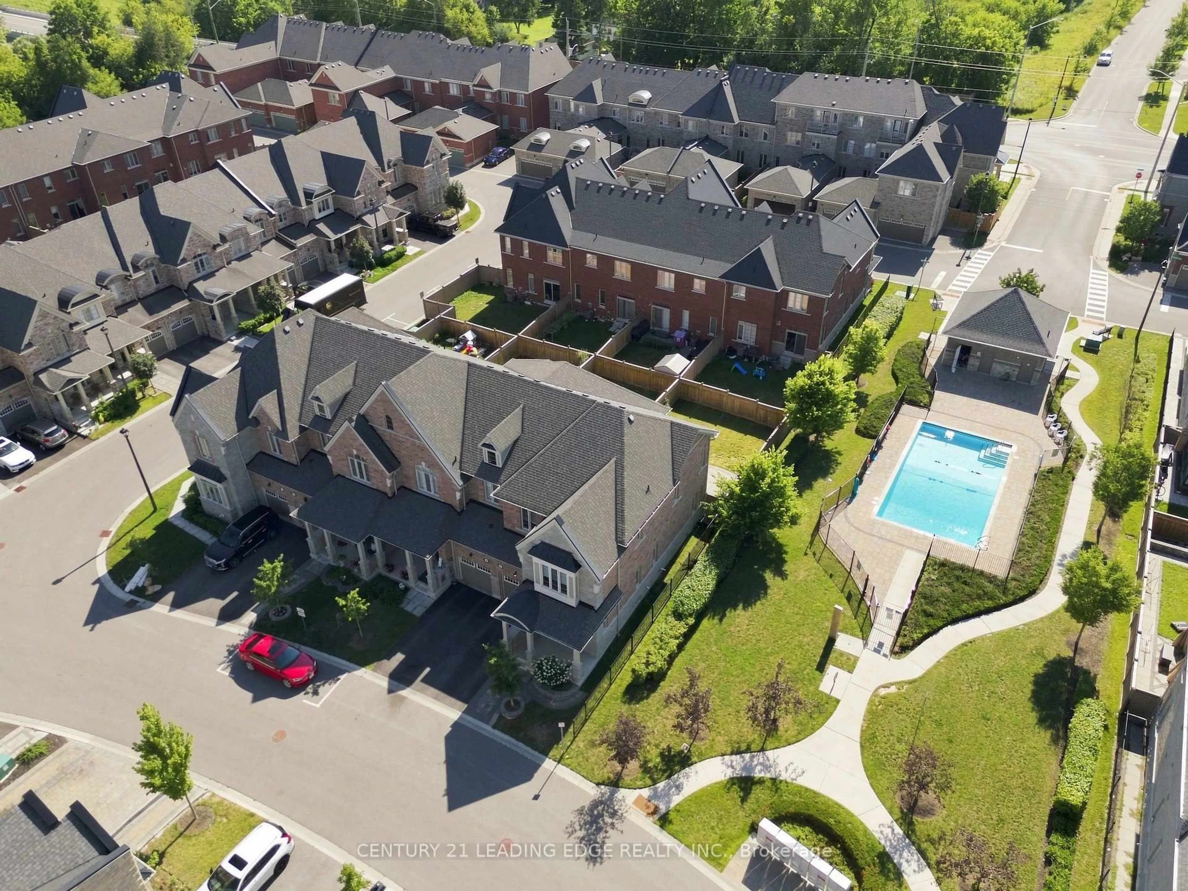 A pic from outside/outdoor area/front of a property/back of a property/a pic from drone, street for 42 Workmens Circ, Ajax Ontario L1T 0N7