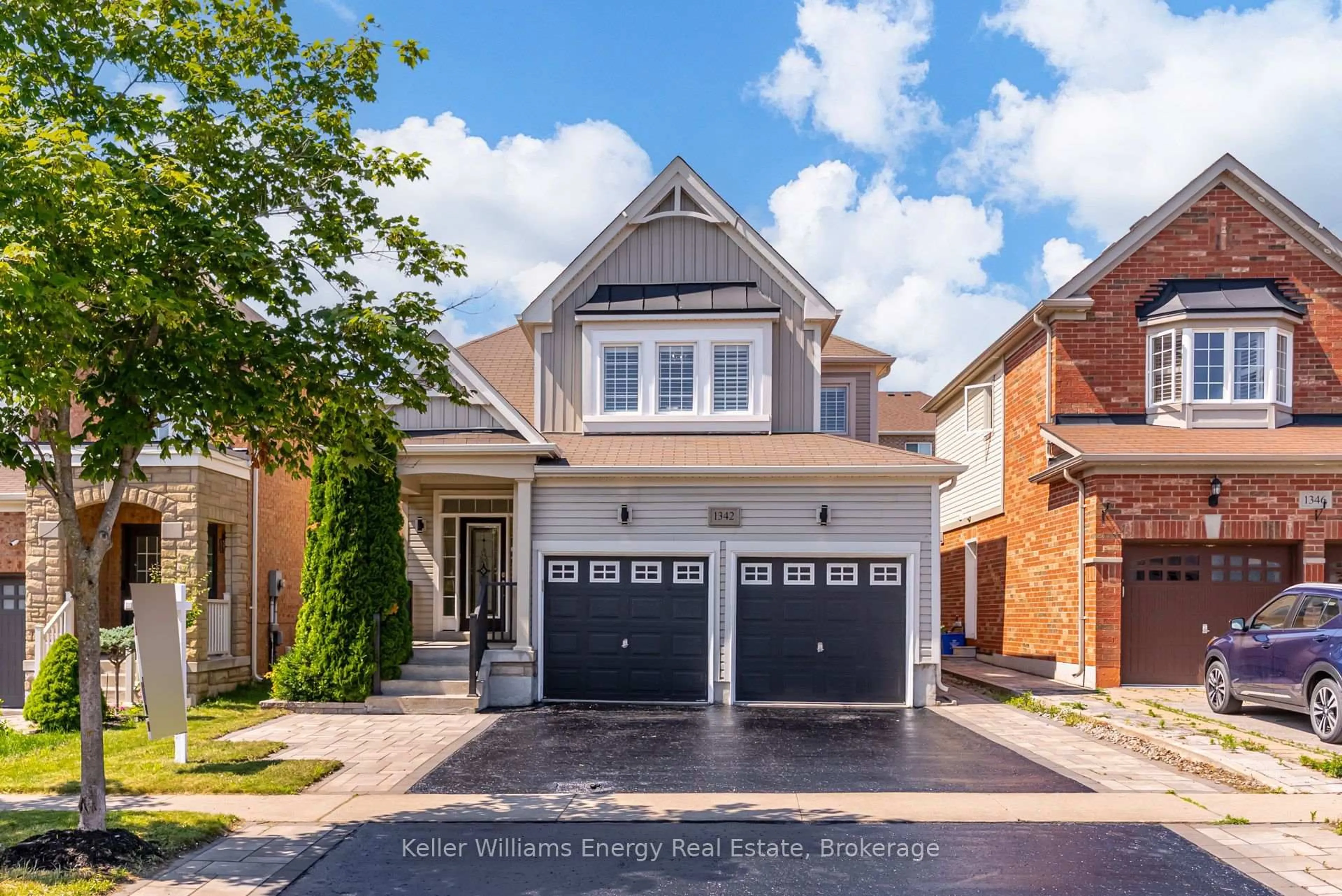 Home with brick exterior material, street for 1342 Harlstone Cres, Oshawa Ontario L1K 0N5