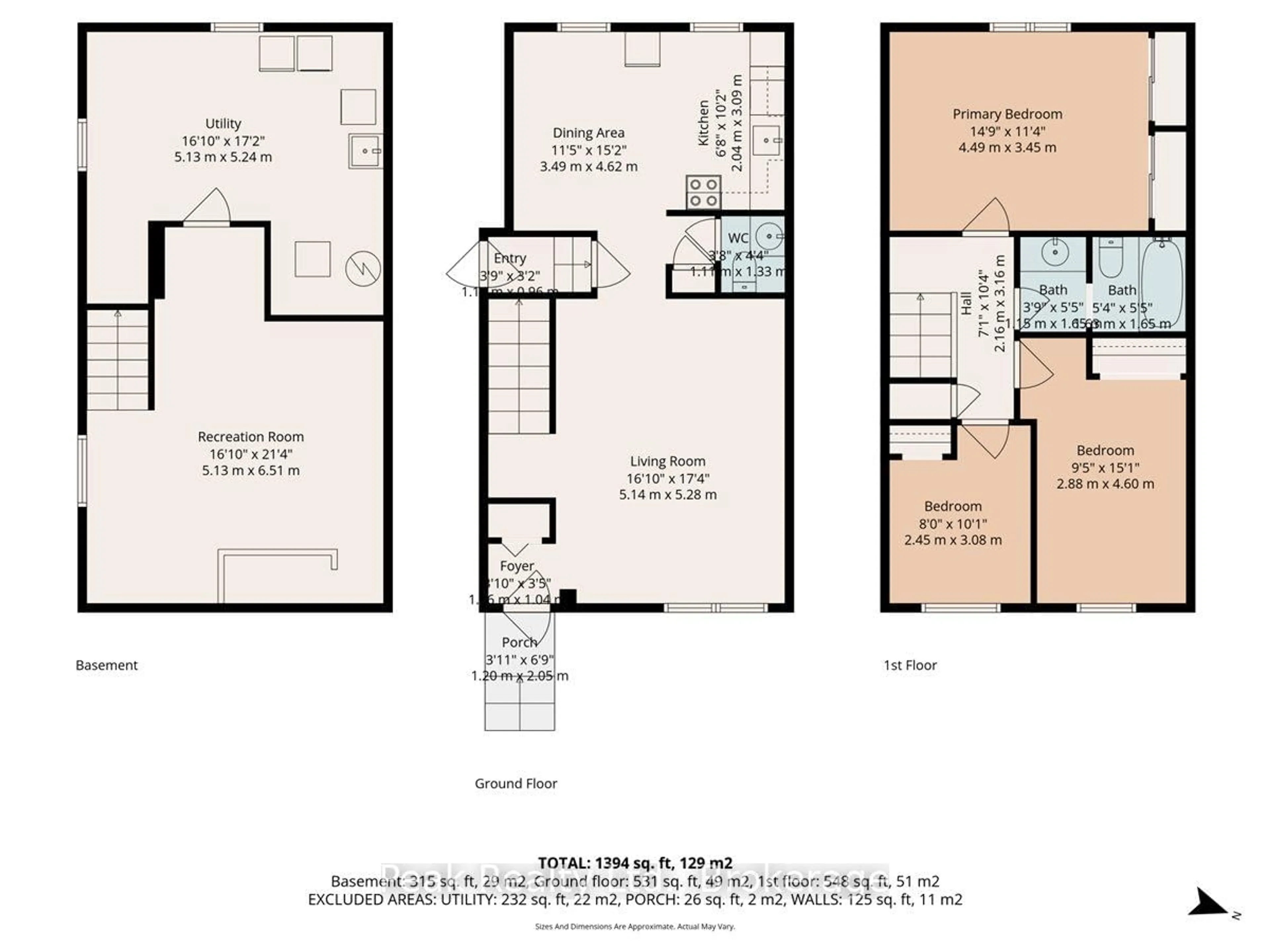 Floor plan for 644 Perry Cres, Oshawa Ontario L1J 2E3