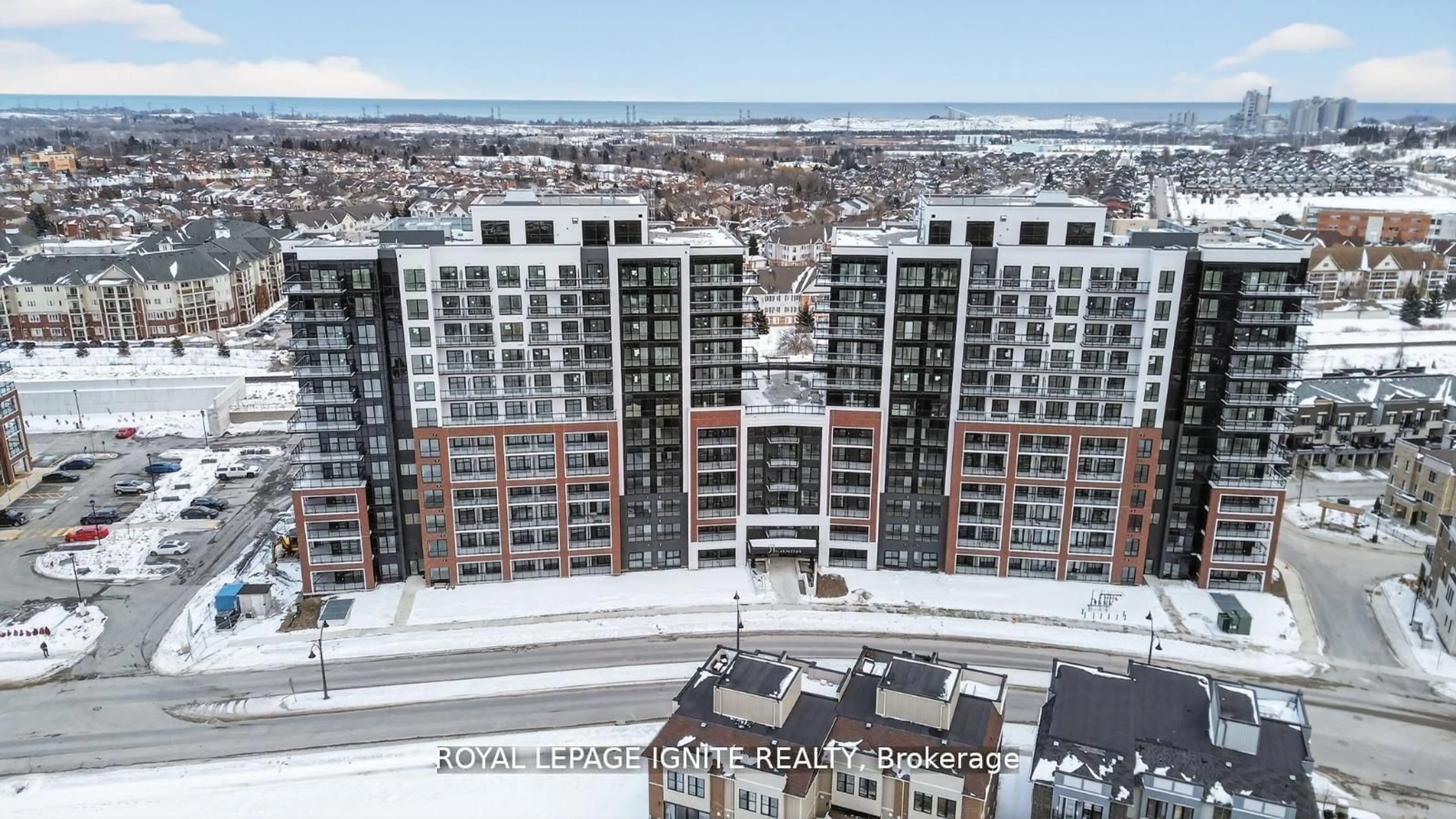 A pic from outside/outdoor area/front of a property/back of a property/a pic from drone, city buildings view from balcony for 51 Clarington Blvd #1124, Clarington Ontario L1C 7J8