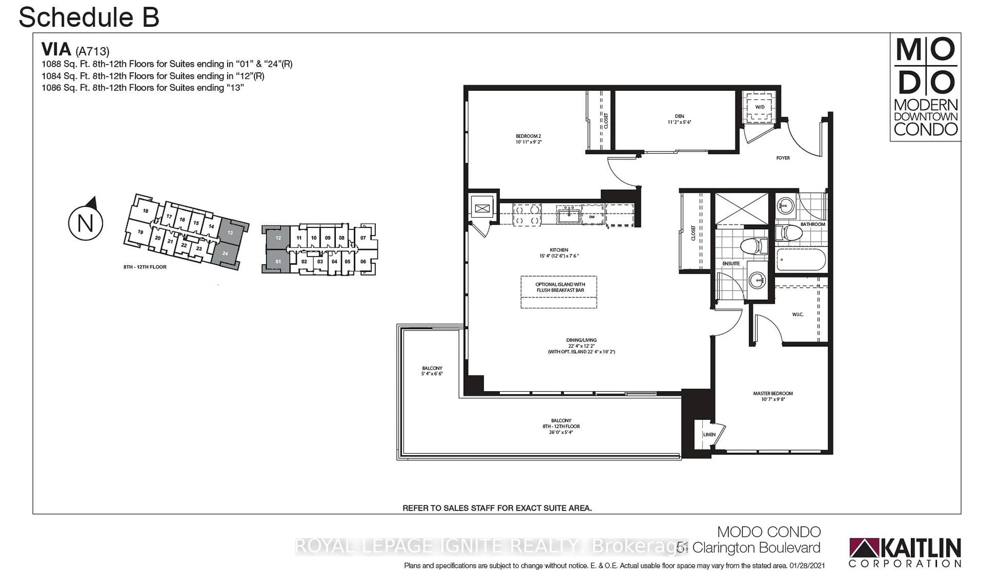 Floor plan for 51 Clarington Blvd #1124, Clarington Ontario L1C 7J8