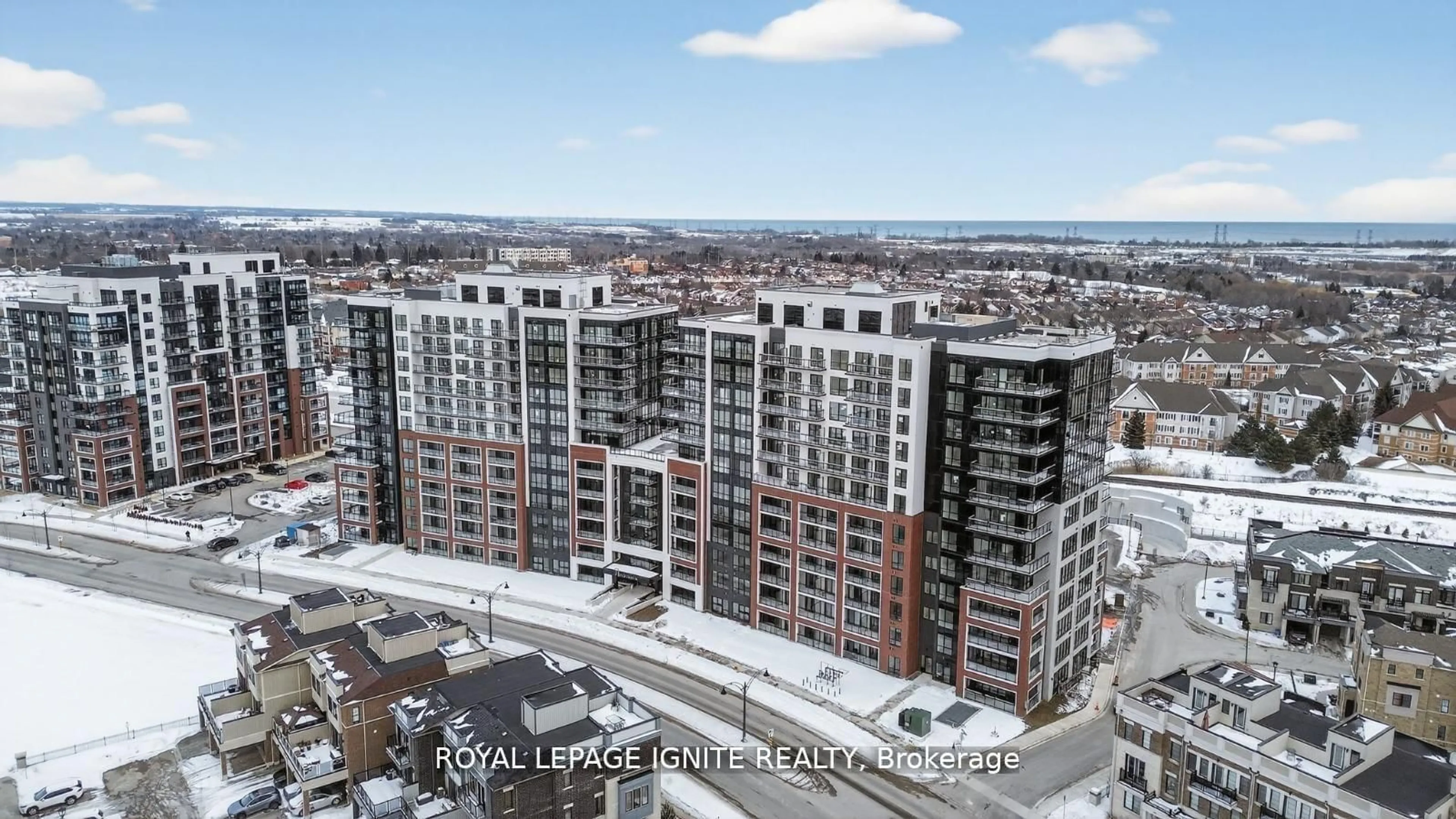 A pic from outside/outdoor area/front of a property/back of a property/a pic from drone, city buildings view from balcony for 51 Clarington Blvd #1124, Clarington Ontario L1C 7J8