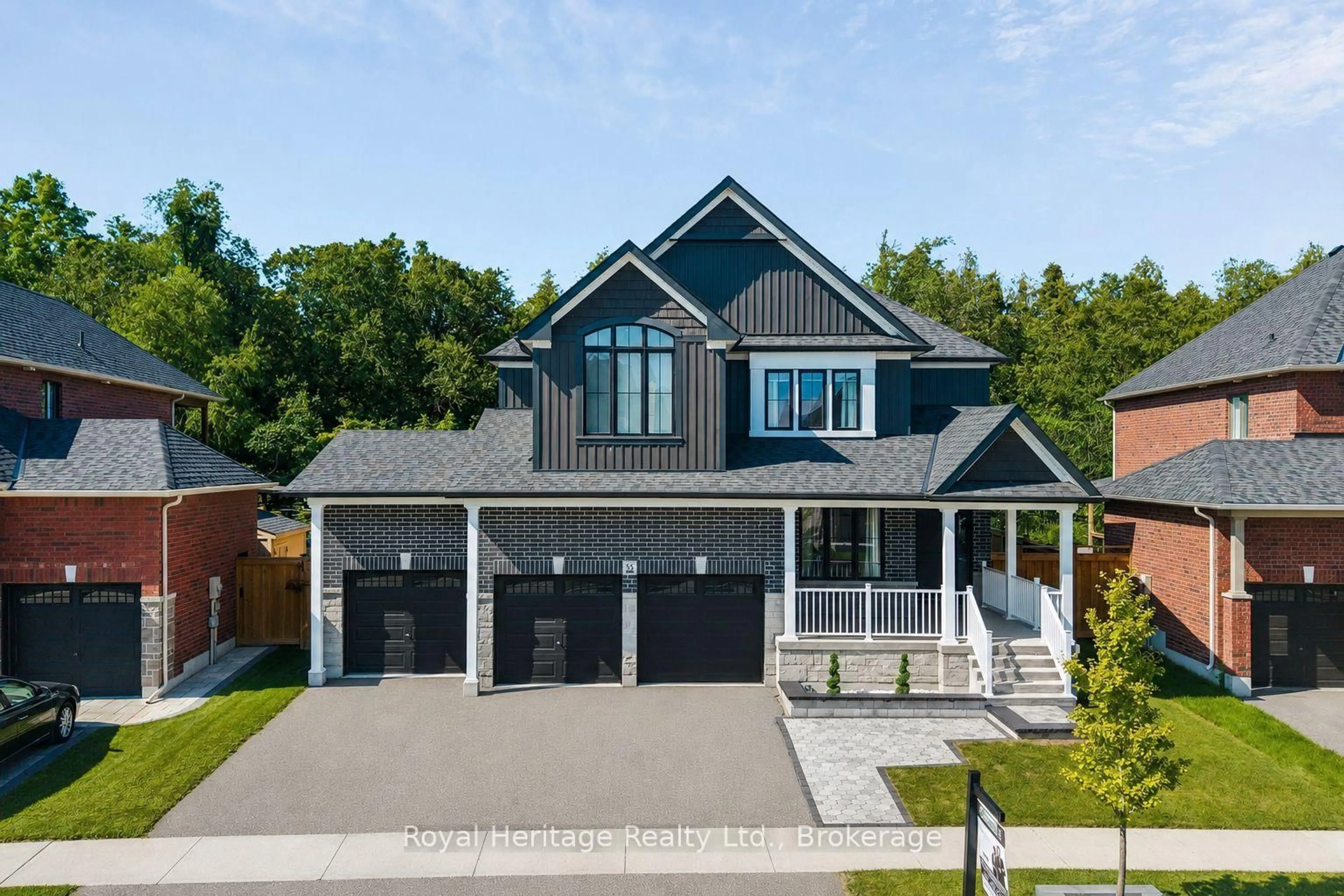 Home with brick exterior material, street for 55 Harry Lee Cres, Clarington Ontario L1C 7G5