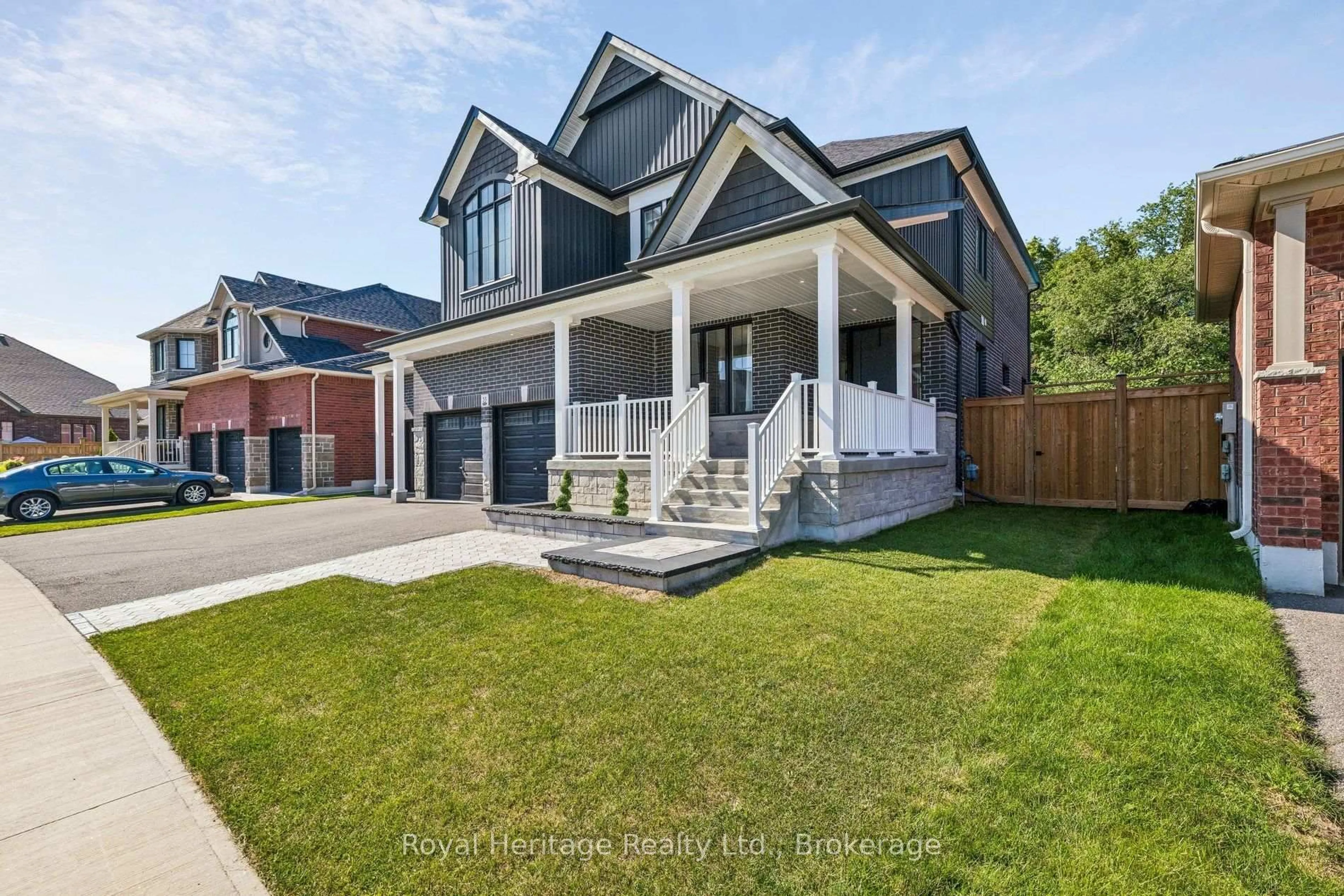 Home with brick exterior material, street for 55 Harry Lee Cres, Clarington Ontario L1C 7G5