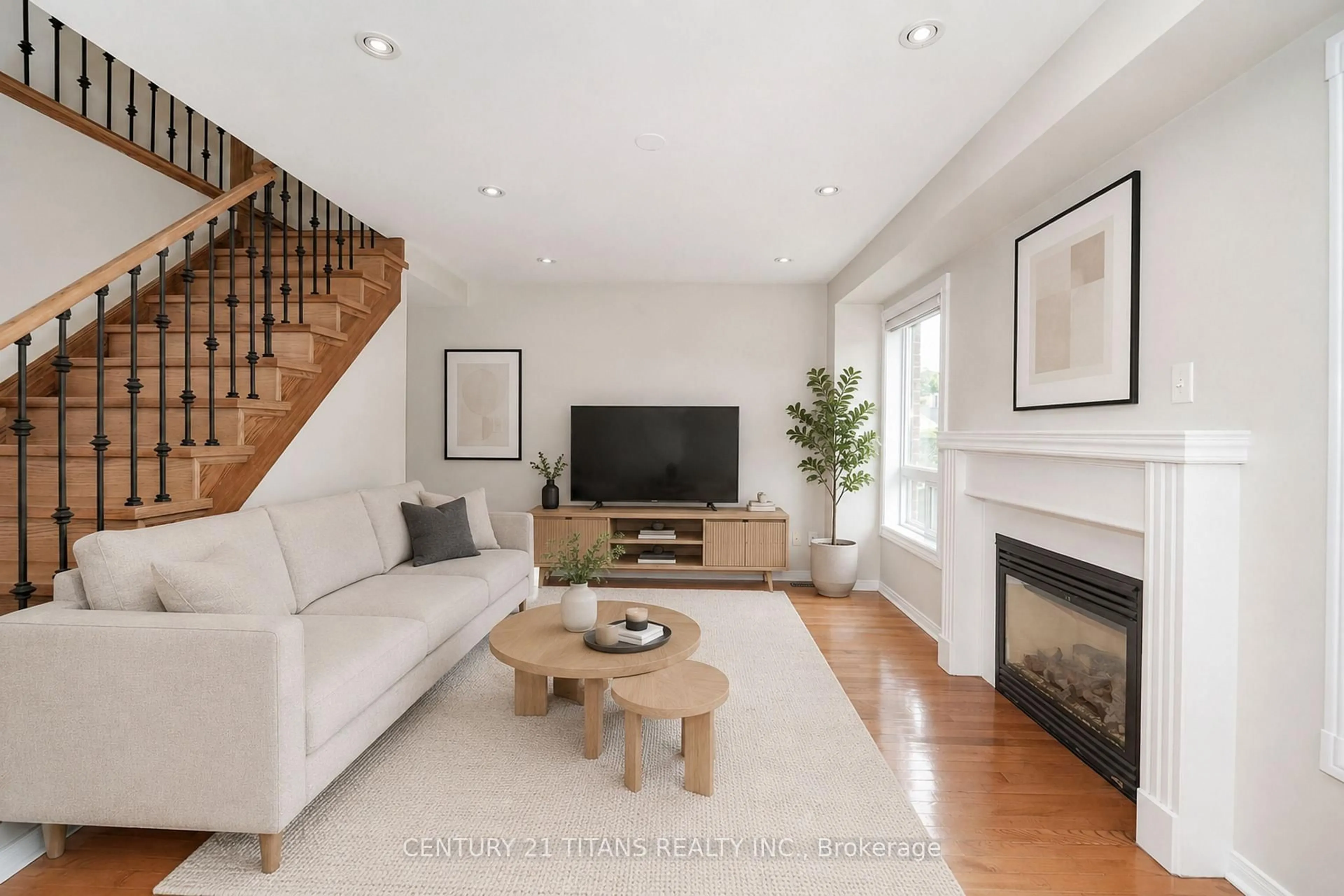 Living room with furniture, unknown for 94 Greenhalf Dr, Ajax Ontario L1S 7R6