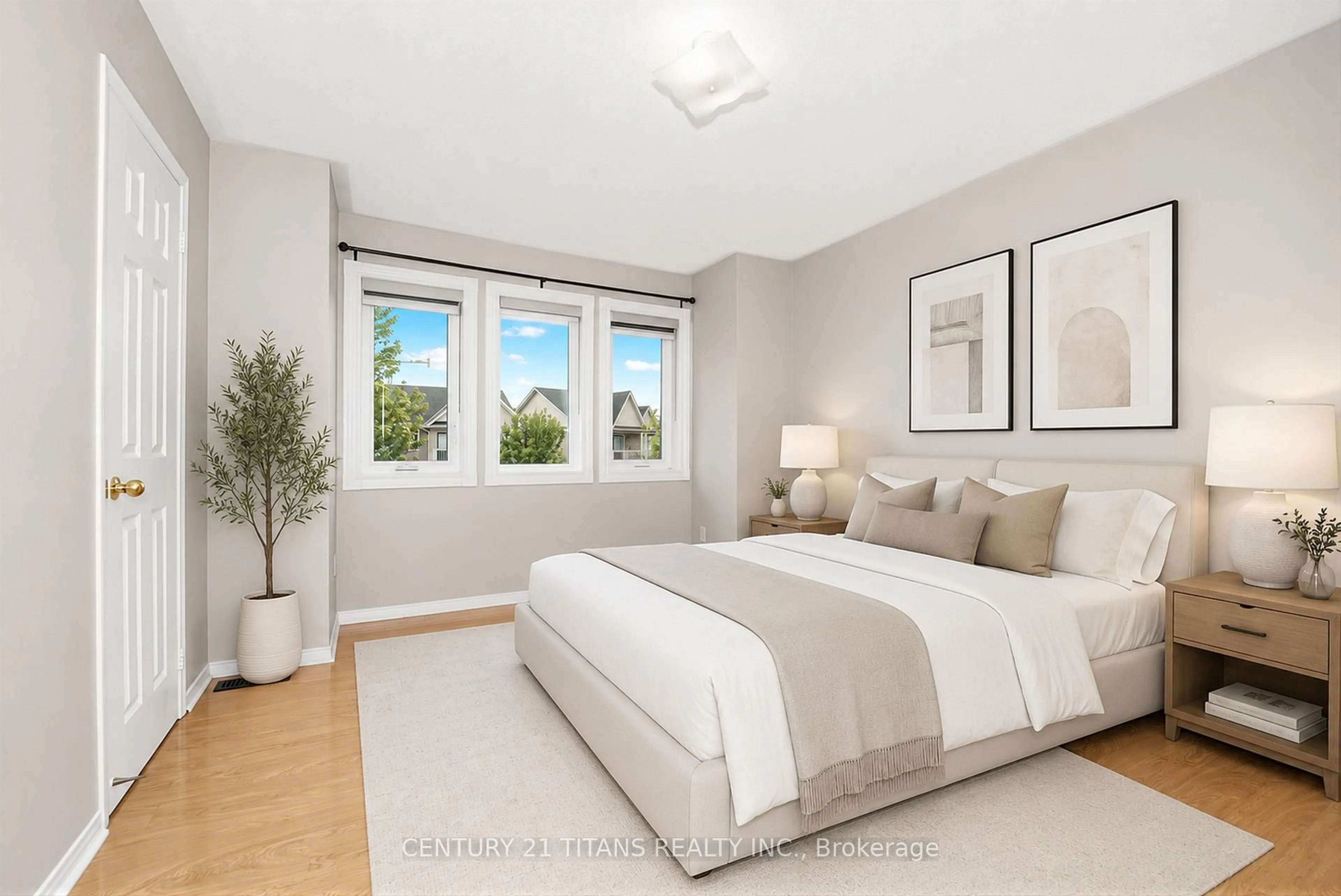 Bedroom with bed, unknown for 94 Greenhalf Dr, Ajax Ontario L1S 7R6