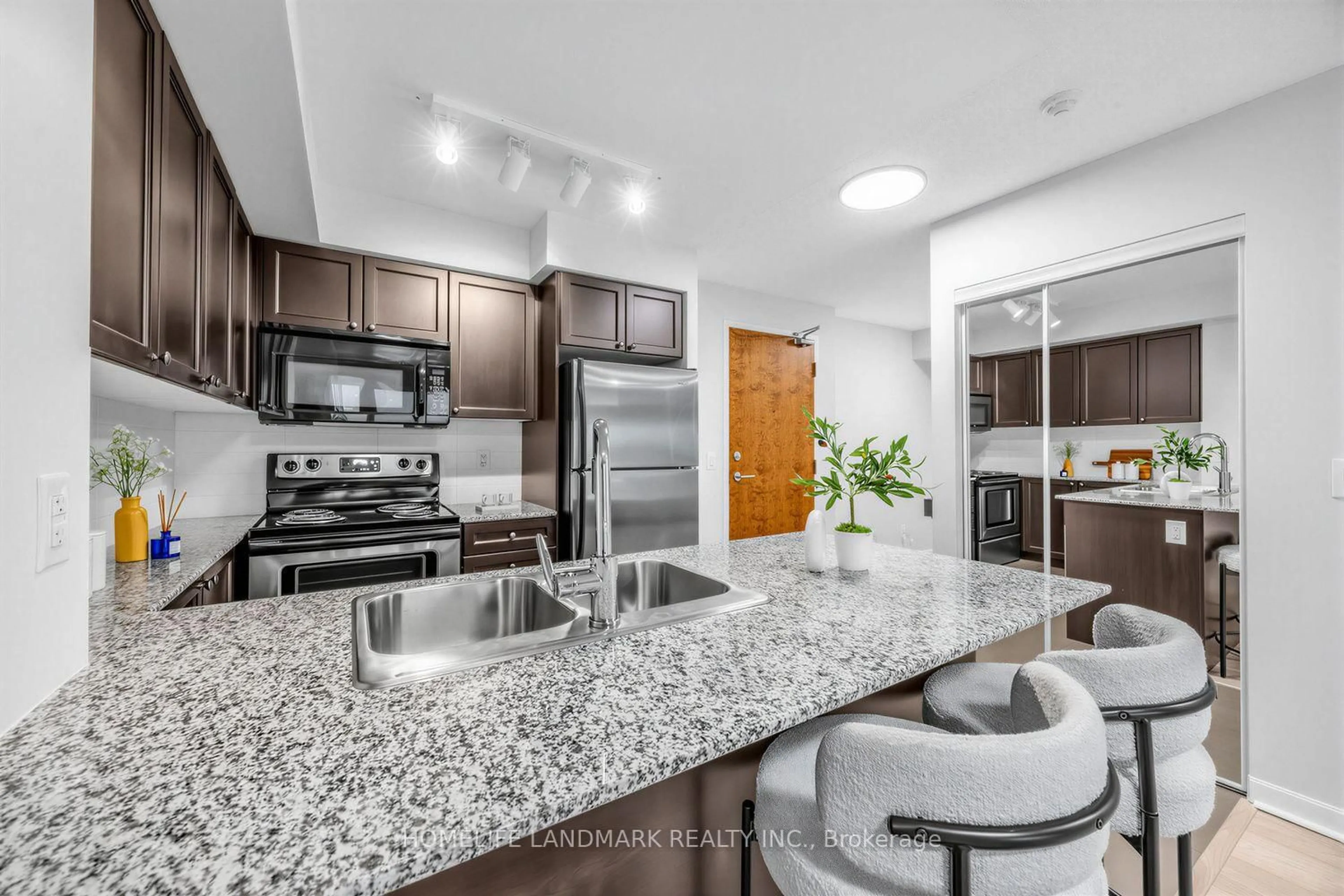 Open concept kitchen, unknown for 1235 Bayly St #807, Pickering Ontario L1W 1L7