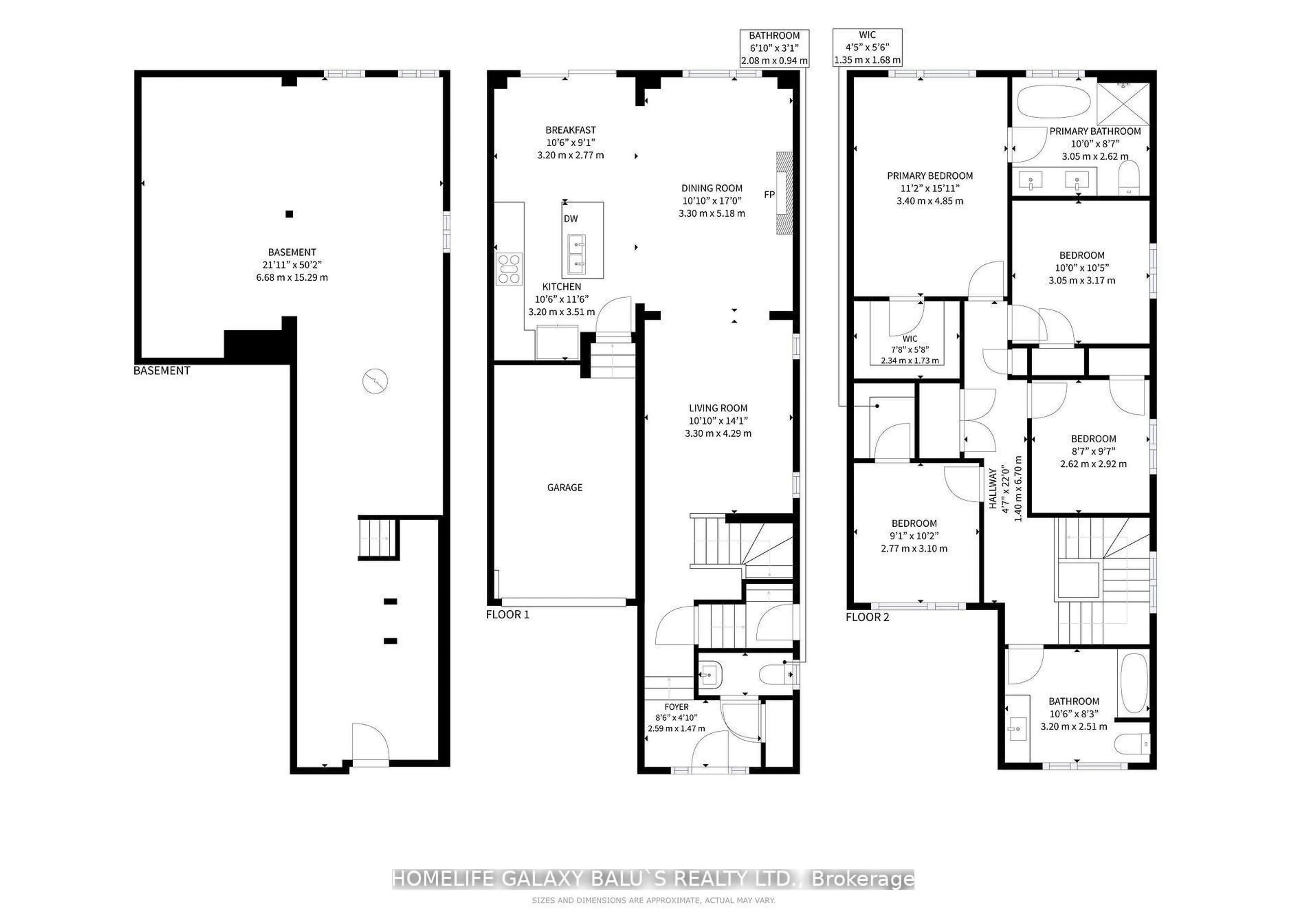 Floor plan for 1074 Pisces Tr, Pickering Ontario L0H 1J0