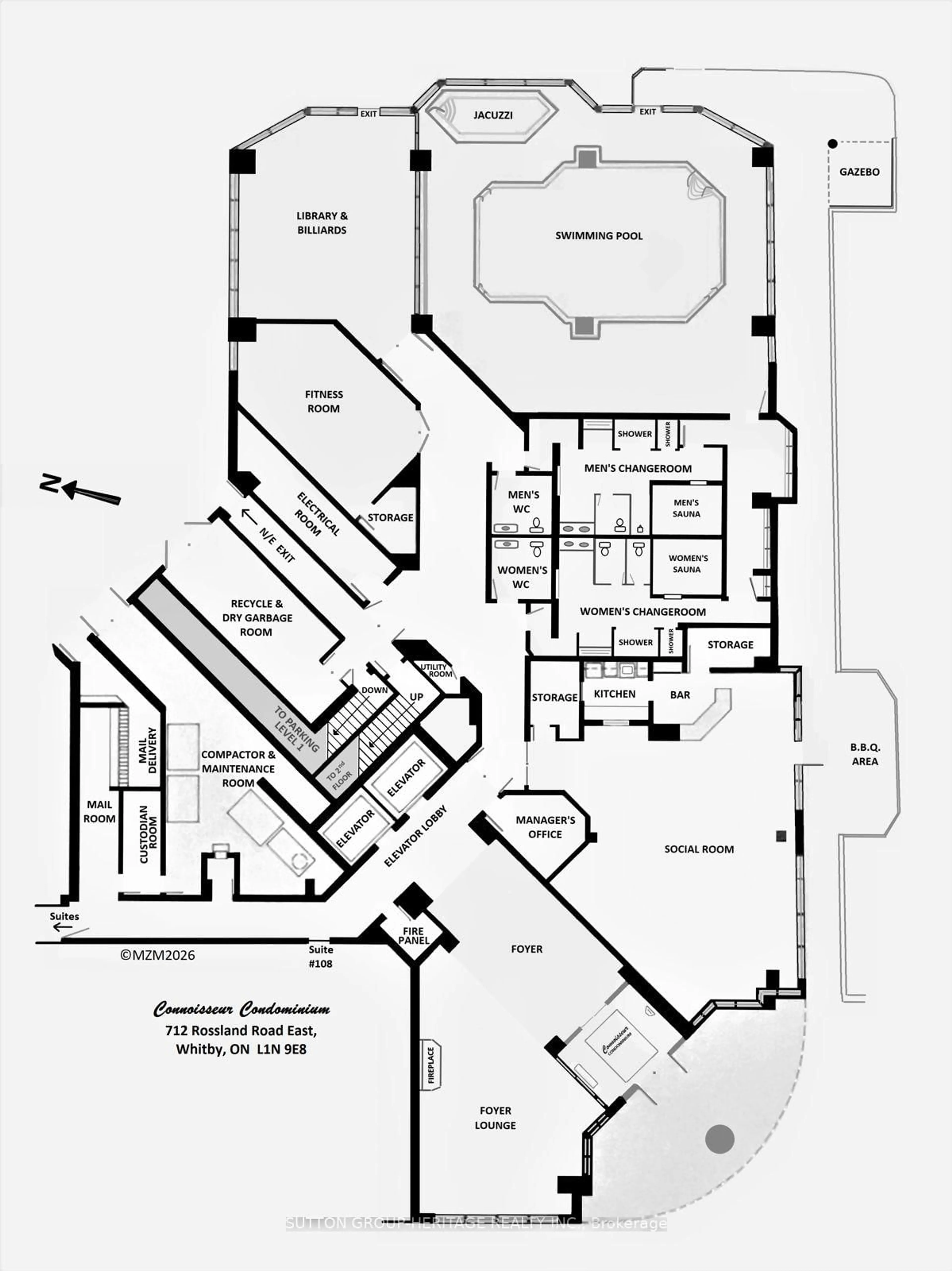 Floor plan for 712 Rossland Rd #1207, Whitby Ontario L1N 9E8