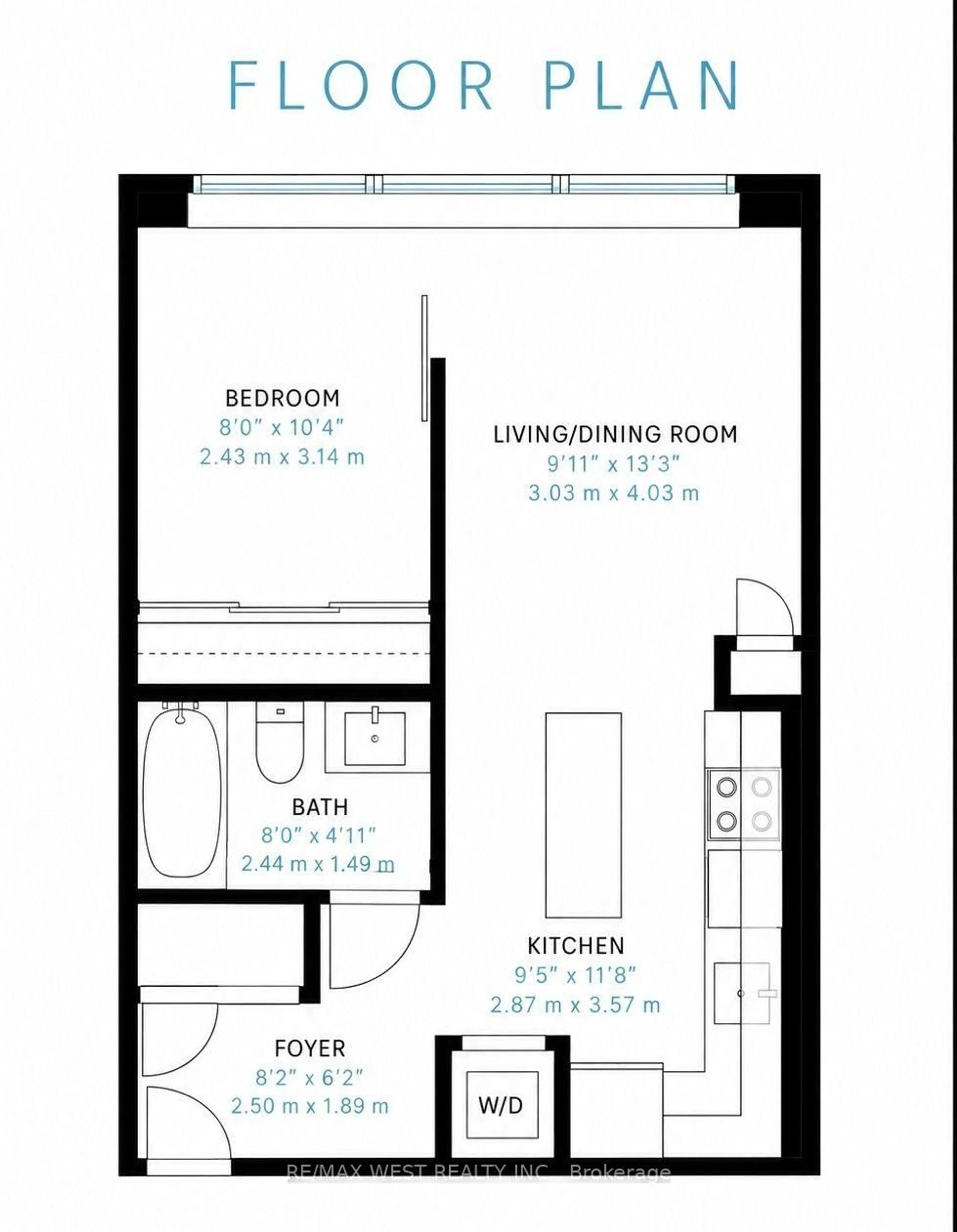 Floor plan for 601 Kingston Rd #215, Toronto Ontario M4E 1R3