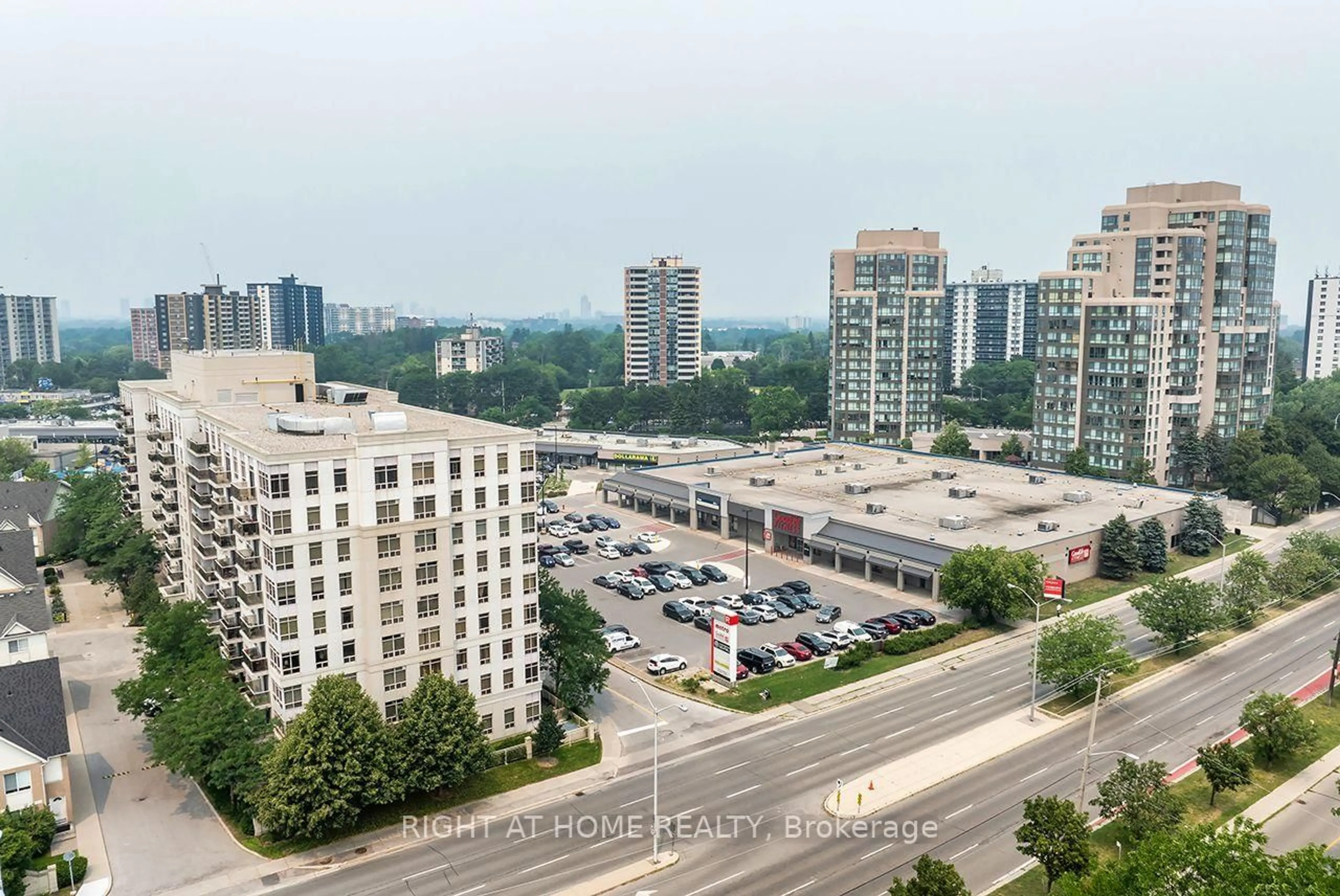 A pic from outside/outdoor area/front of a property/back of a property/a pic from drone, city buildings view from balcony for 3650 Kingston Rd #PH11, Toronto Ontario M1M 3X9